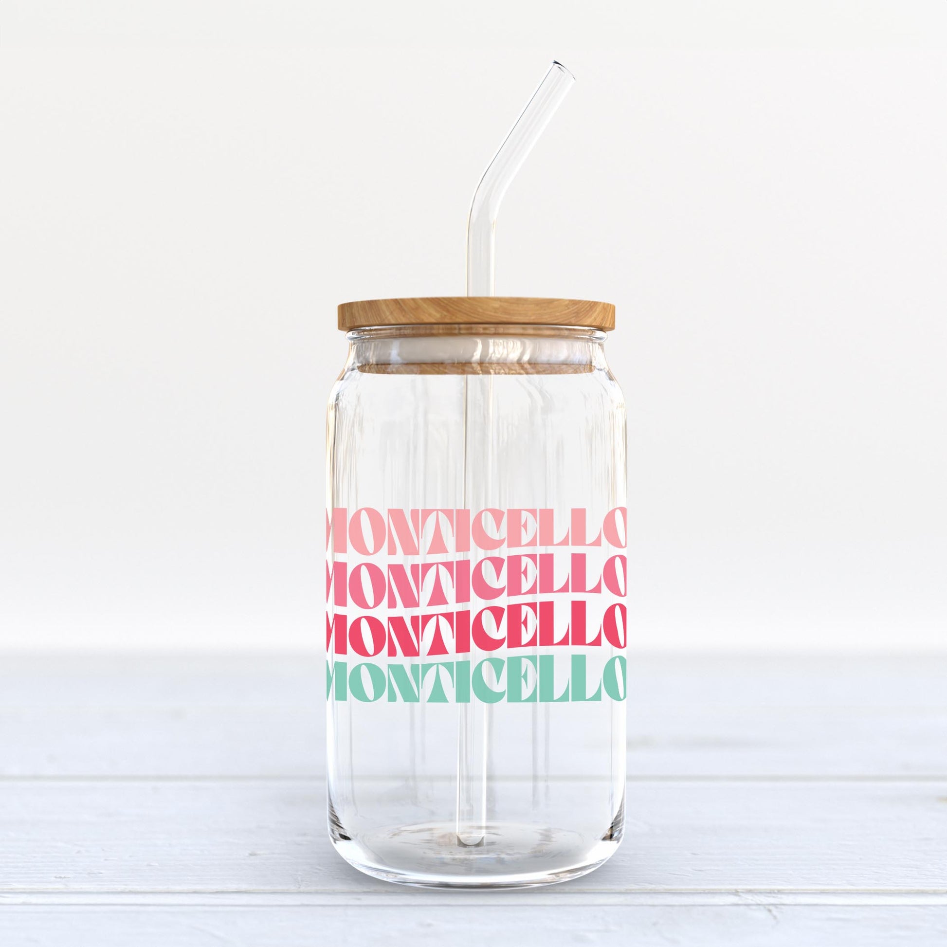 16oz Cold Brew Glass-Retro Wave Monticello Florida -3