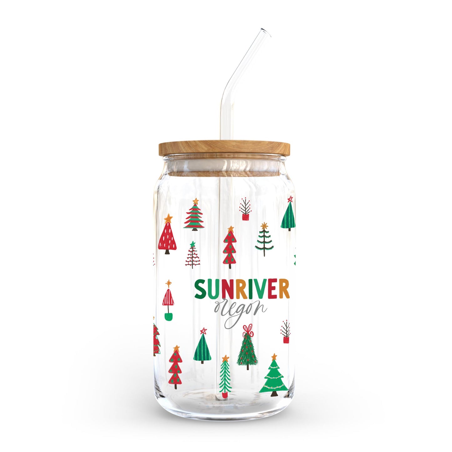 16oz Cold Brew Glass-Whimsy Wonderland Traditional Sunriver Oregon