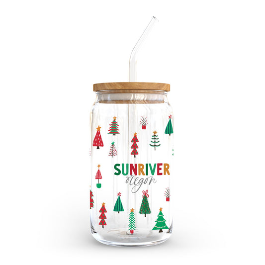 16oz Cold Brew Glass-Whimsy Wonderland Traditional Sunriver Oregon