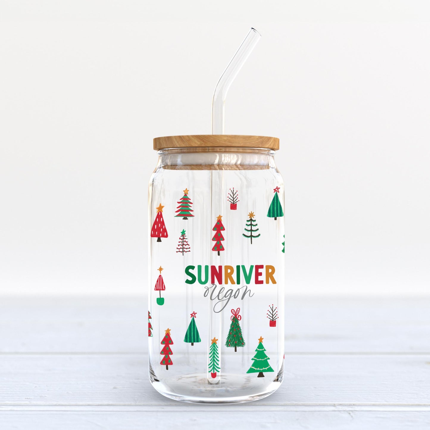 16oz Cold Brew Glass-Whimsy Wonderland Traditional Sunriver Oregon