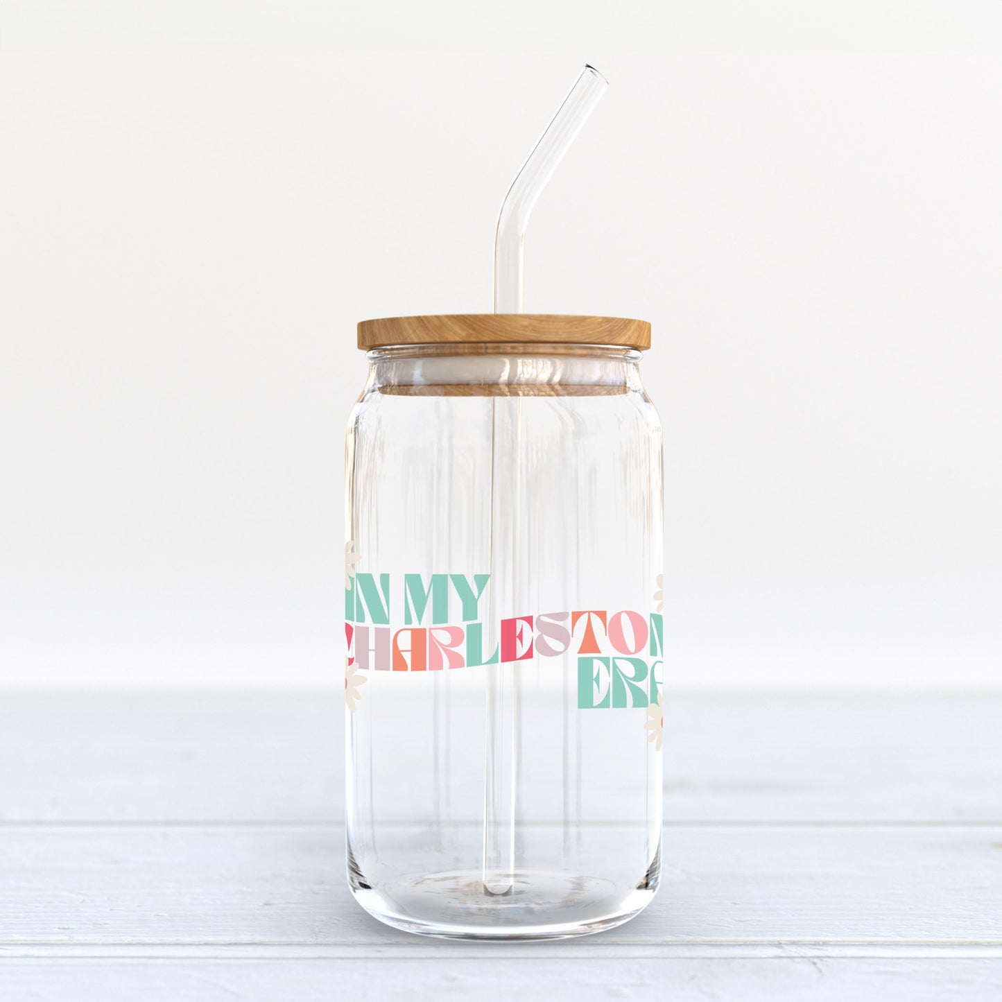 16oz Cold Brew Glass-City Era Charleston South Carolina -3