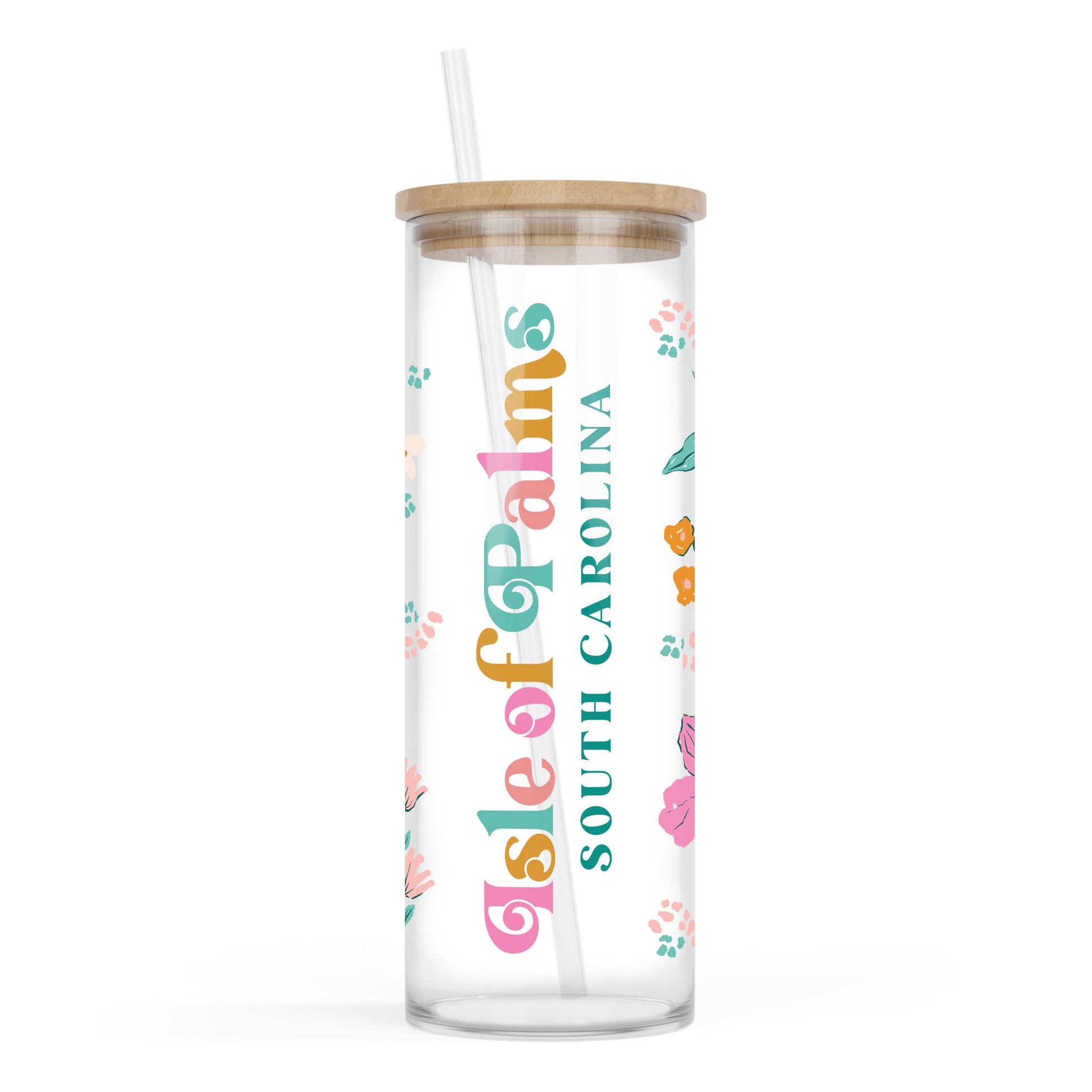24oz Cold Brew Glass-Kalia Floral Isle Of Palms South Carolina -0