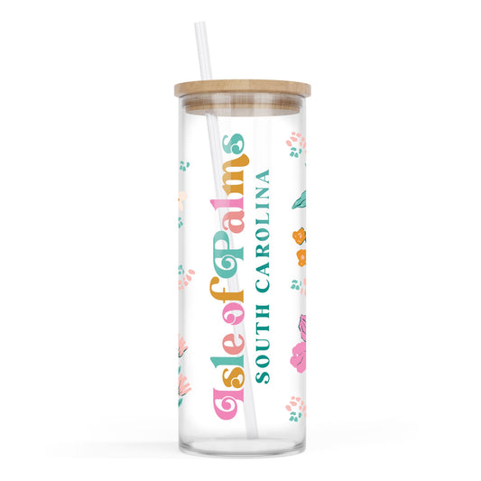 24oz Cold Brew Glass-Kalia Floral Isle Of Palms South Carolina -0