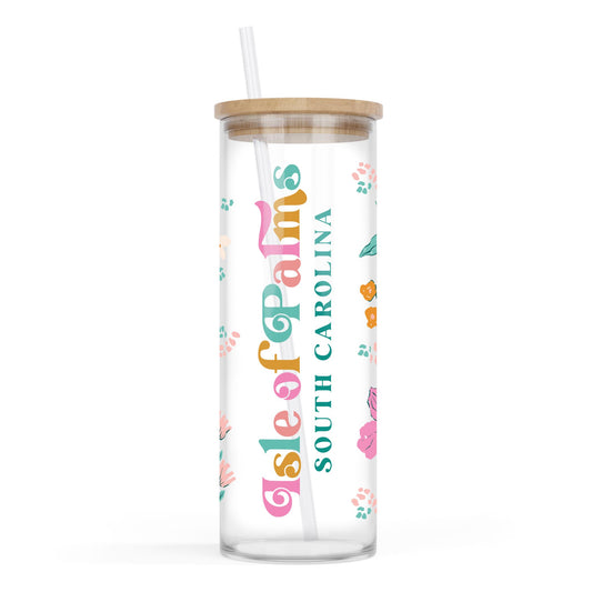 24oz Cold Brew Glass-Kalia Floral Isle Of Palms South Carolina -0