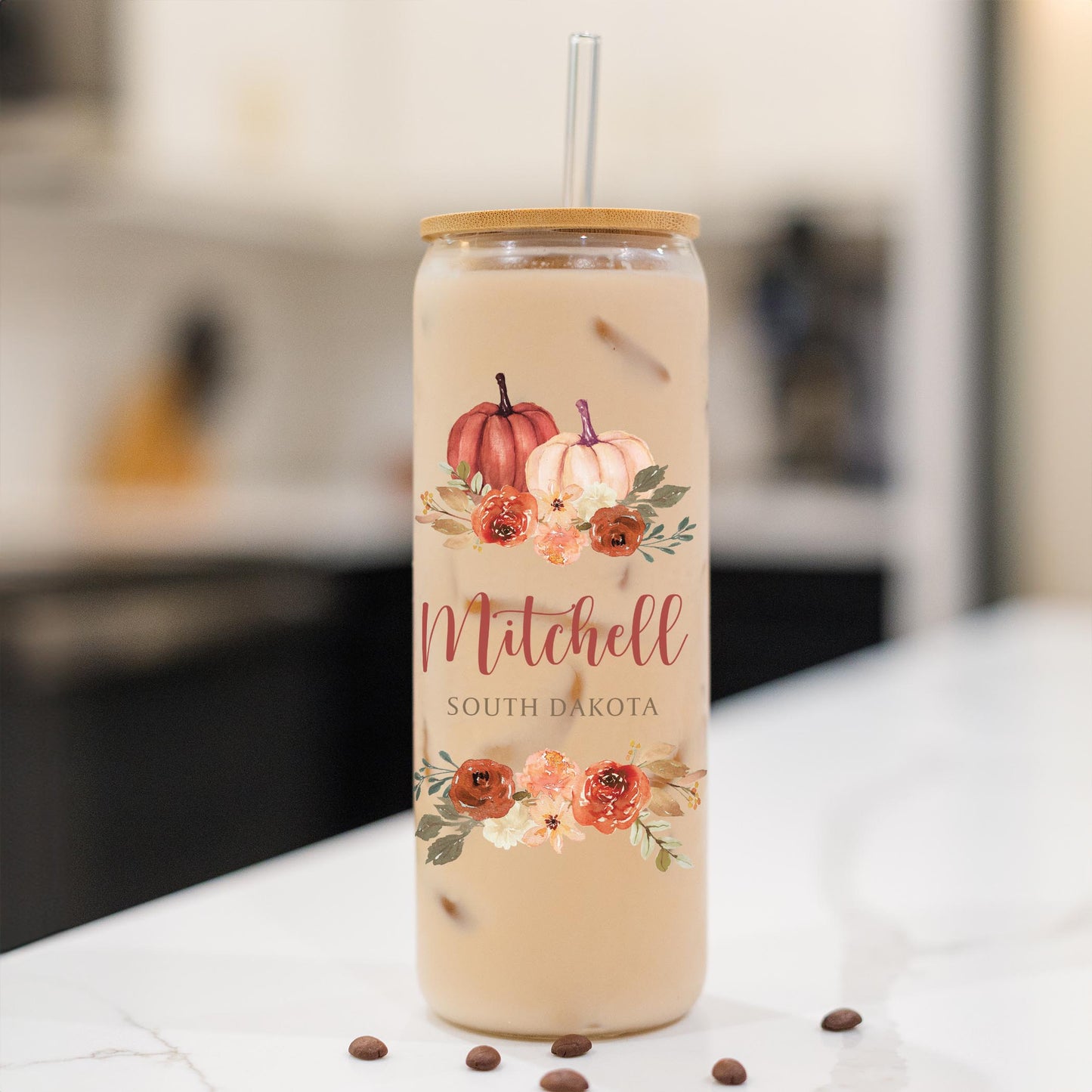 24oz Cold Brew Glass-Fall & Harvest Mitchell South Dakota