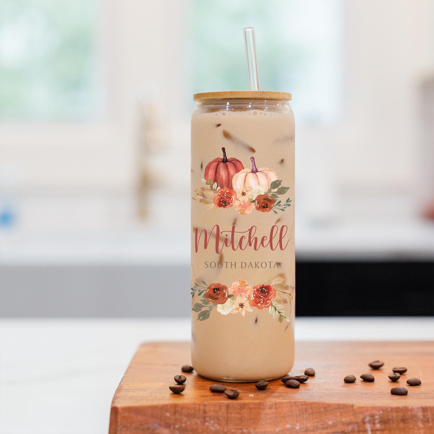 24oz Cold Brew Glass-Fall & Harvest Mitchell South Dakota