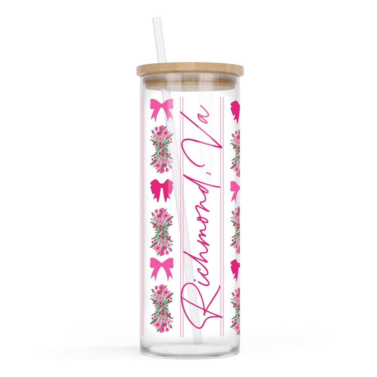 24oz Cold Brew Glass-Love+Local Bonita Bows -0