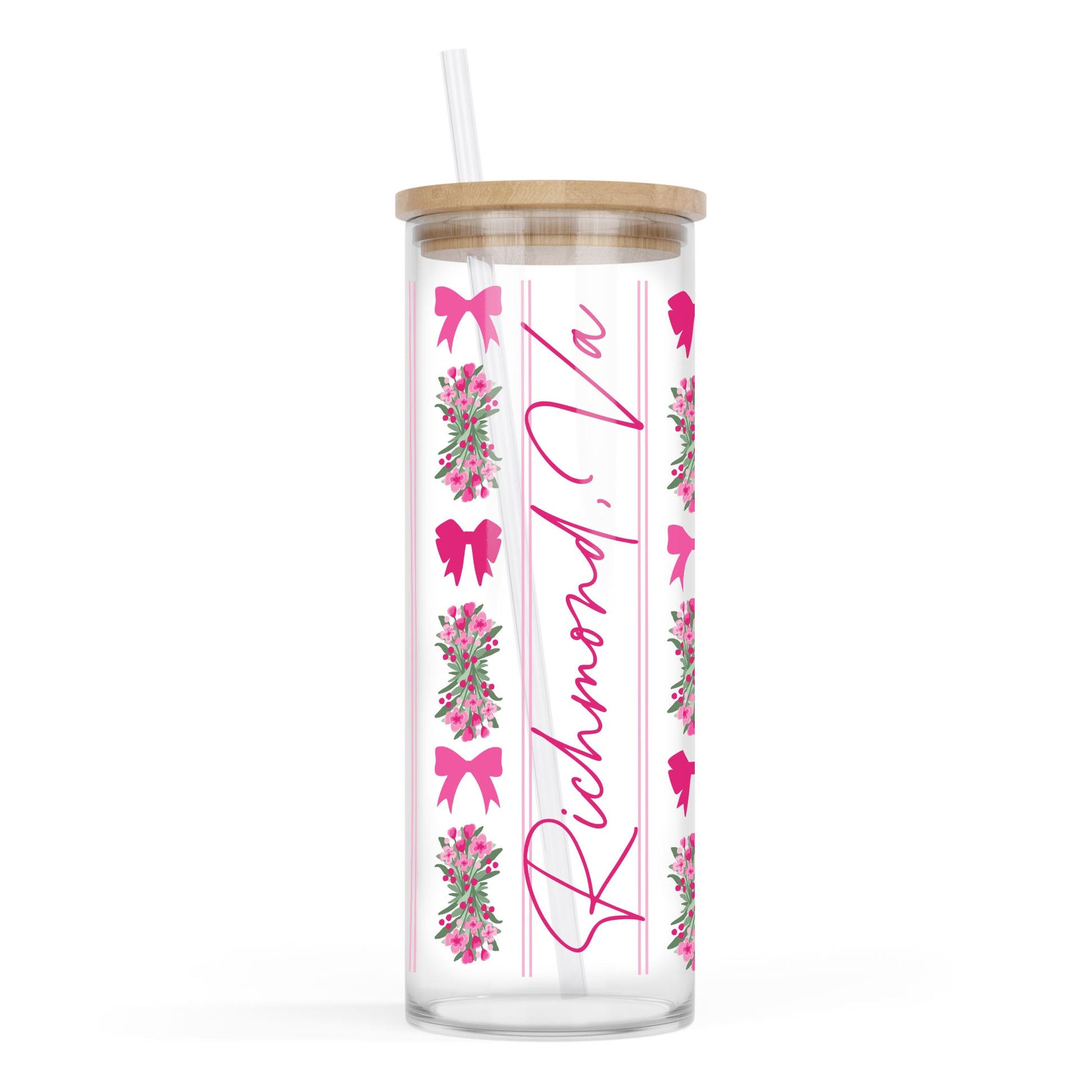 24oz Cold Brew Glass-Love+Local Bonita Bows -0