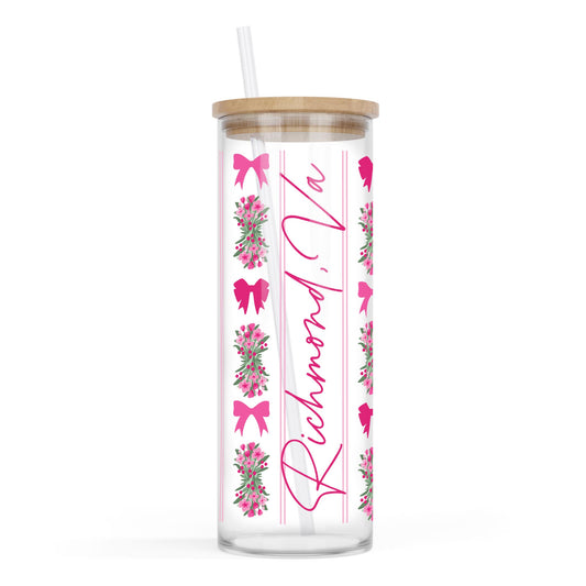 24oz Cold Brew Glass-Love+Local Bonita Bows -0