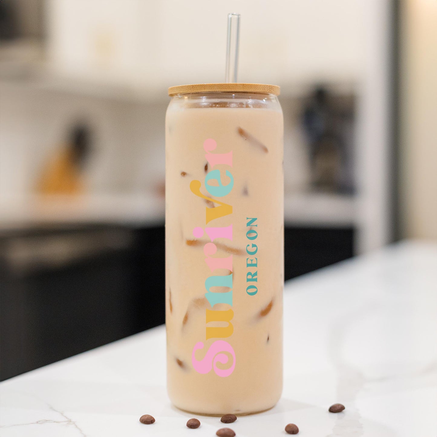 24oz Cold Brew Glass-Kalia Sunriver Oregon