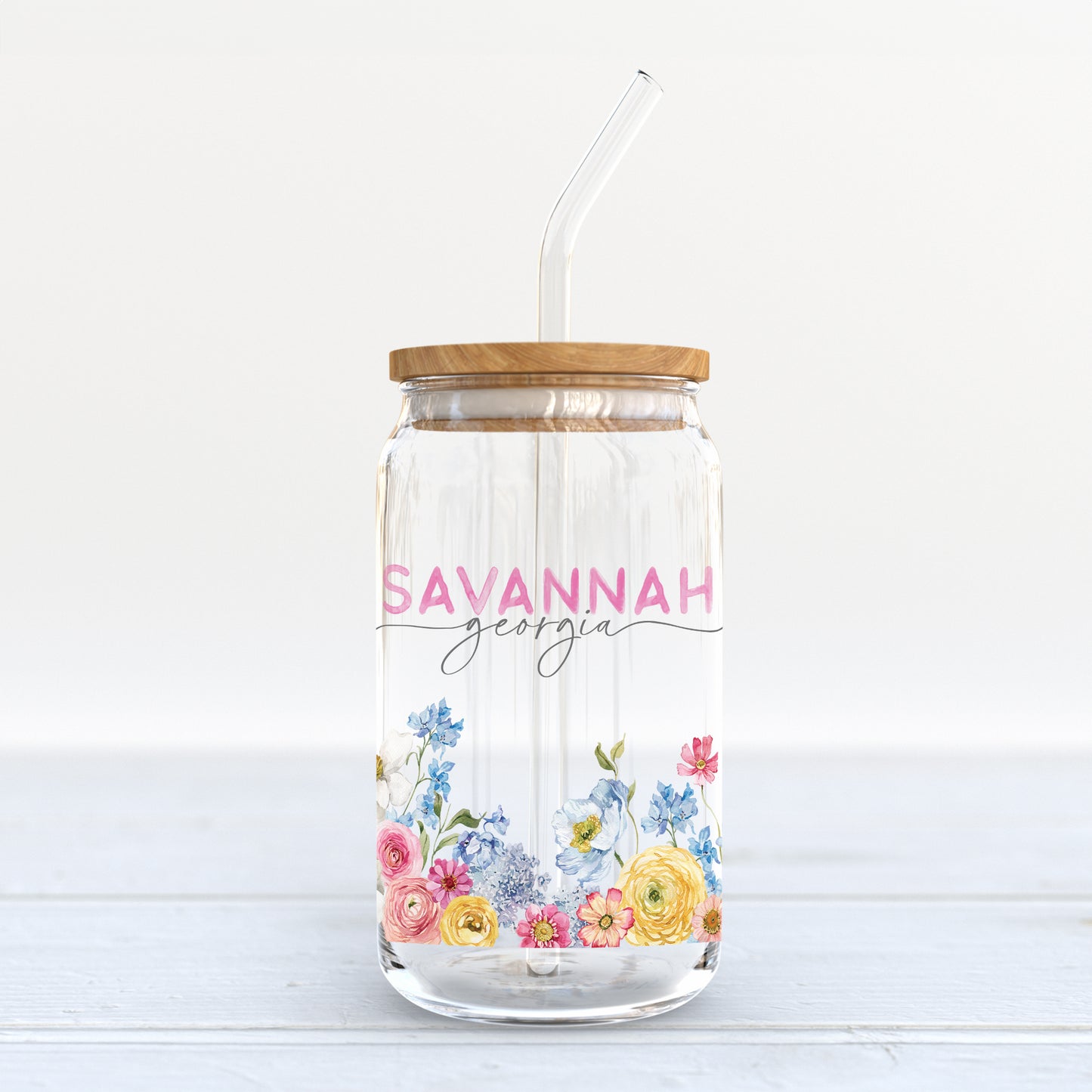 16oz Cold Brew Glass-Love+Local Fantasy Garden