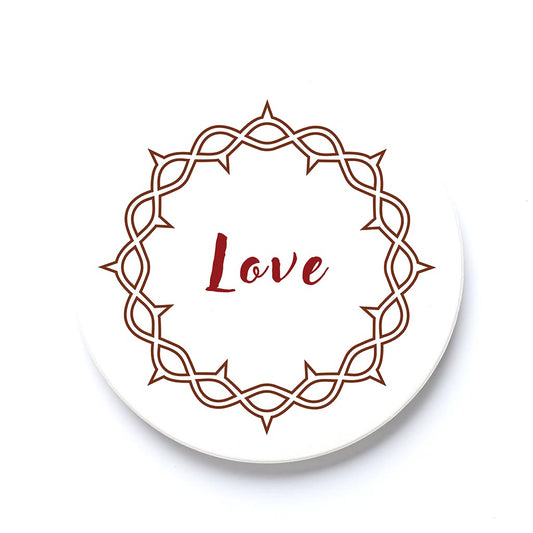 Car Coaster-Catholic Concepts Wreath Love
