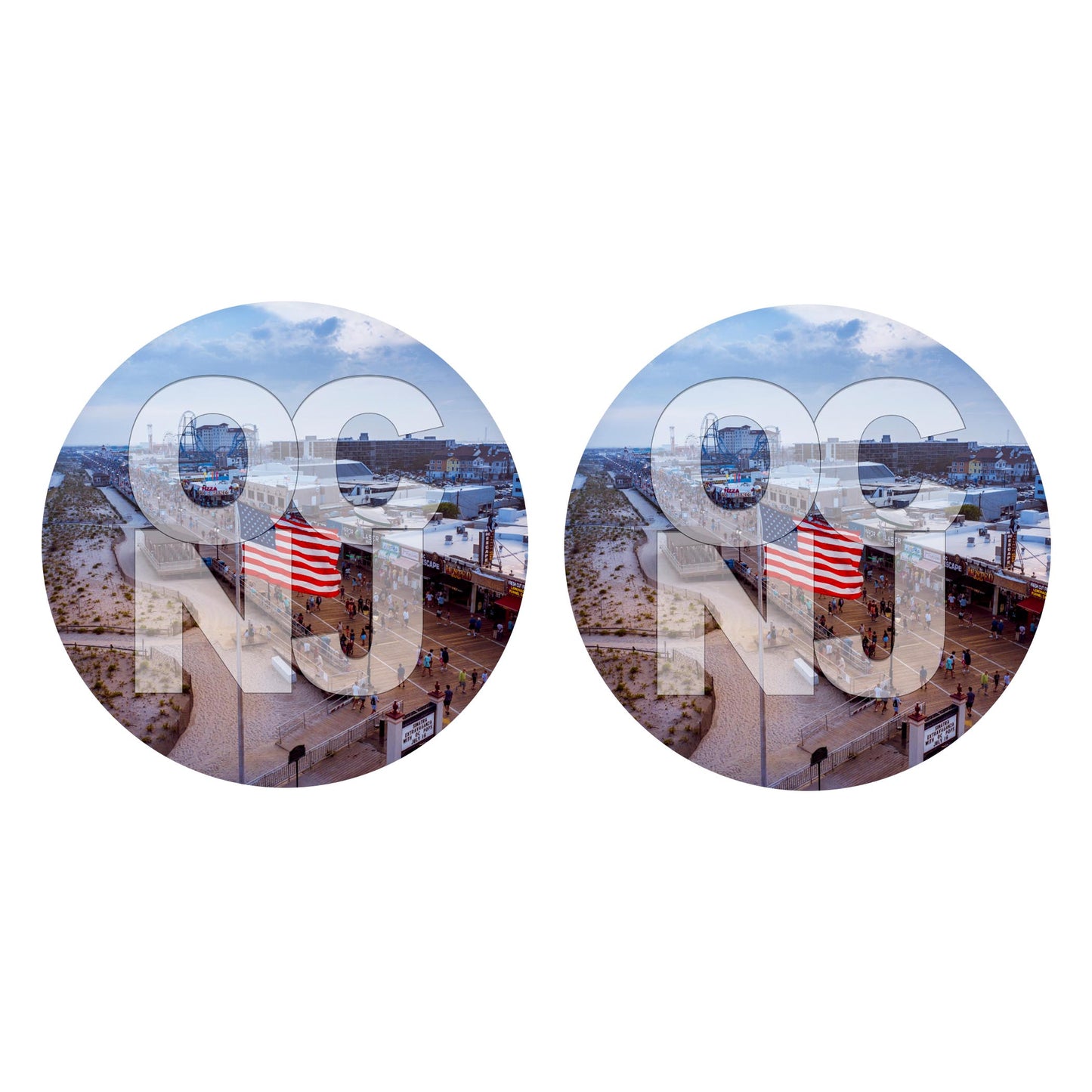 Car Coaster 2-Set-OCNJ Flag