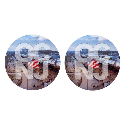 Car Coaster 2-Set-OCNJ Flag
