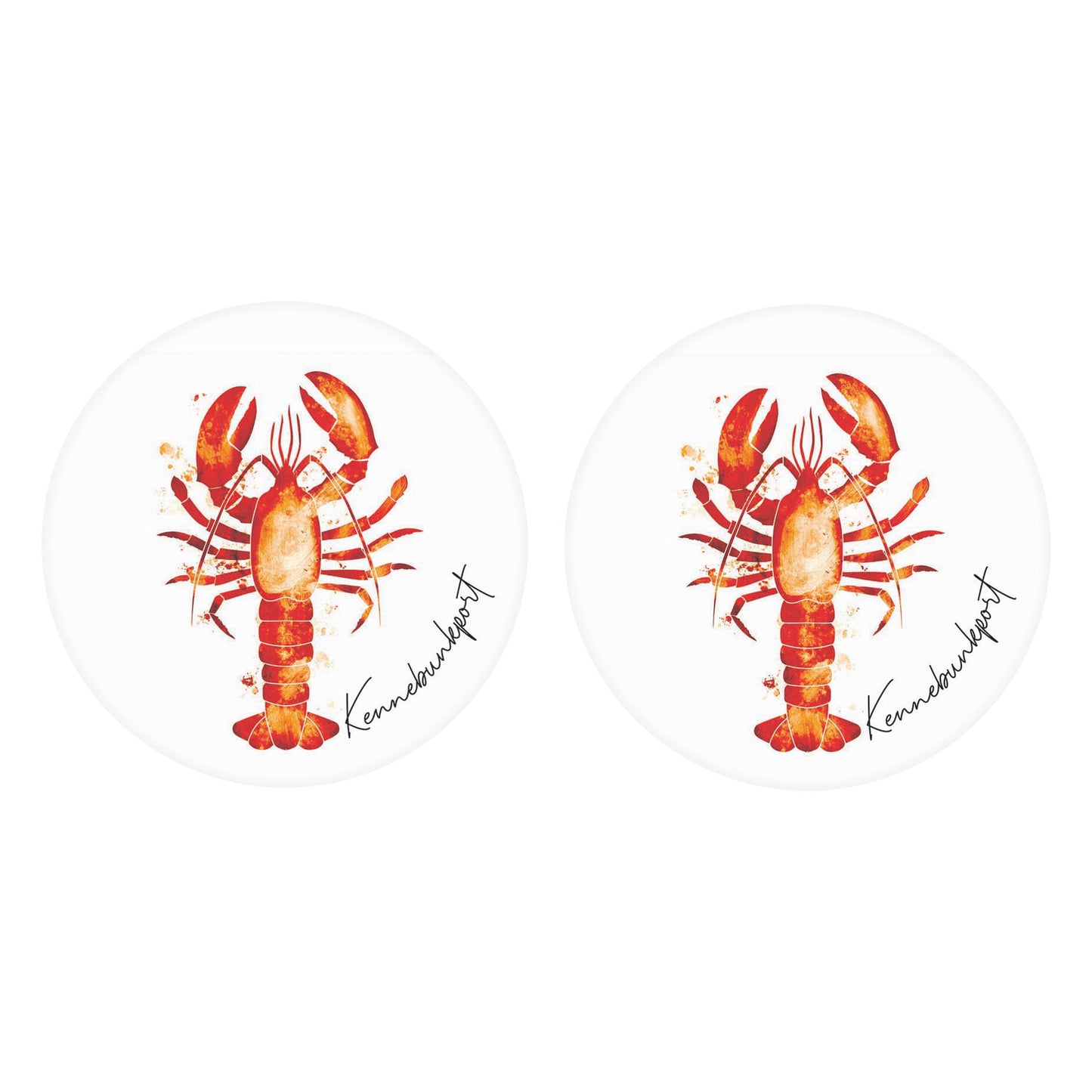 Car Coaster 2-Set-Kennebunkport Maine Lobster