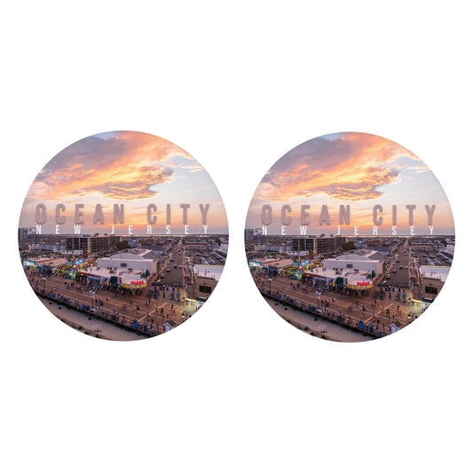 Car Coaster 2-Set-Manco Sunset -0