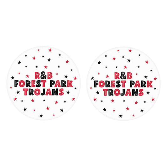 Car Coaster 2-Set-Game Day Stars R&B Forest Park Trojans -0