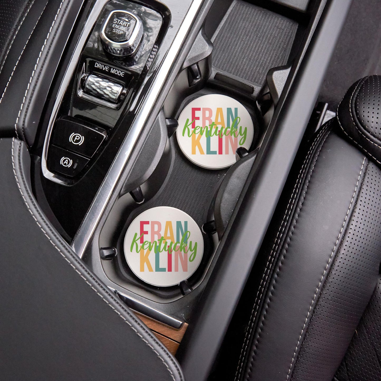 Car Coaster 2-Set-Boho Bright Franklin Kentucky -3