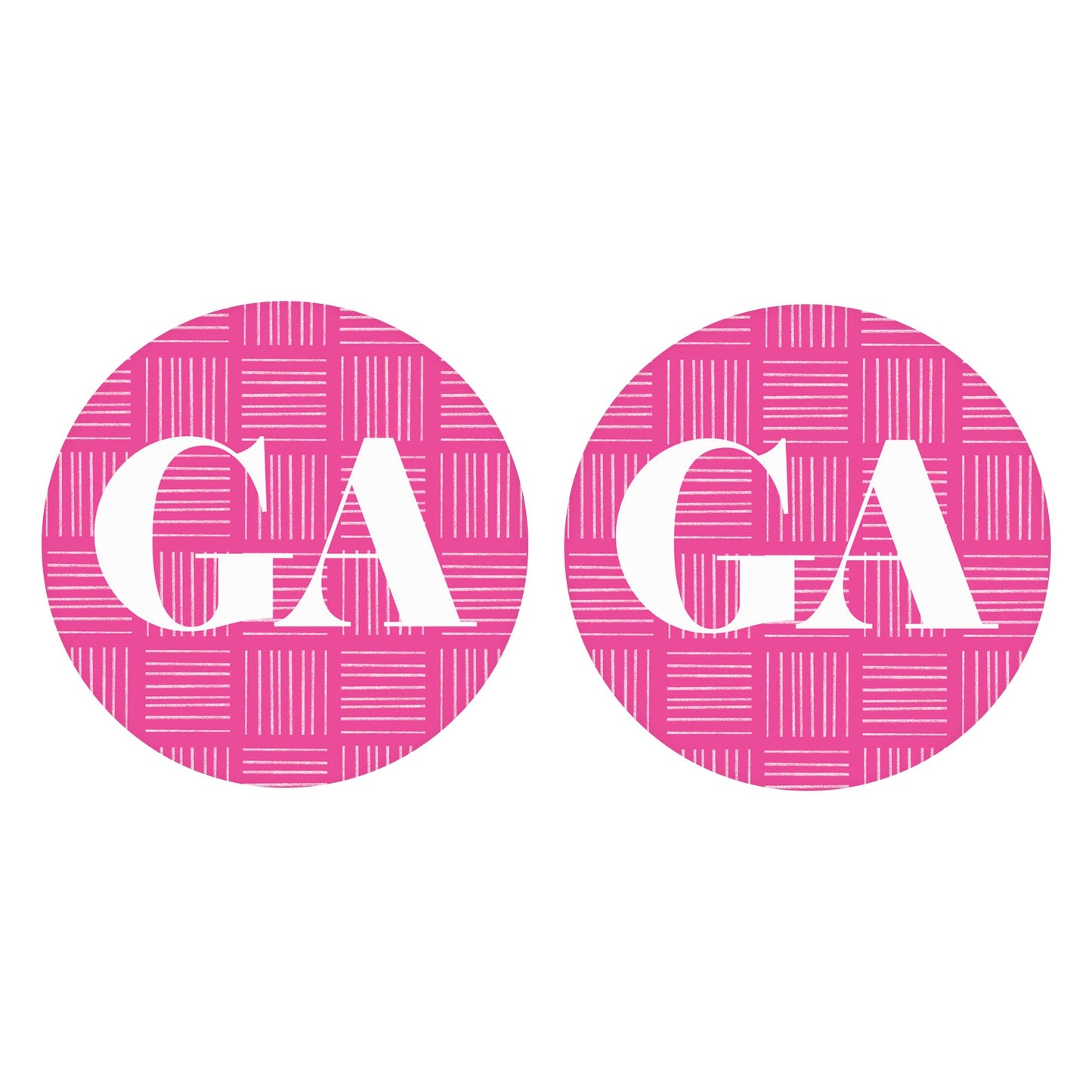 Bright Modern Abbreviated on Pink Georgia