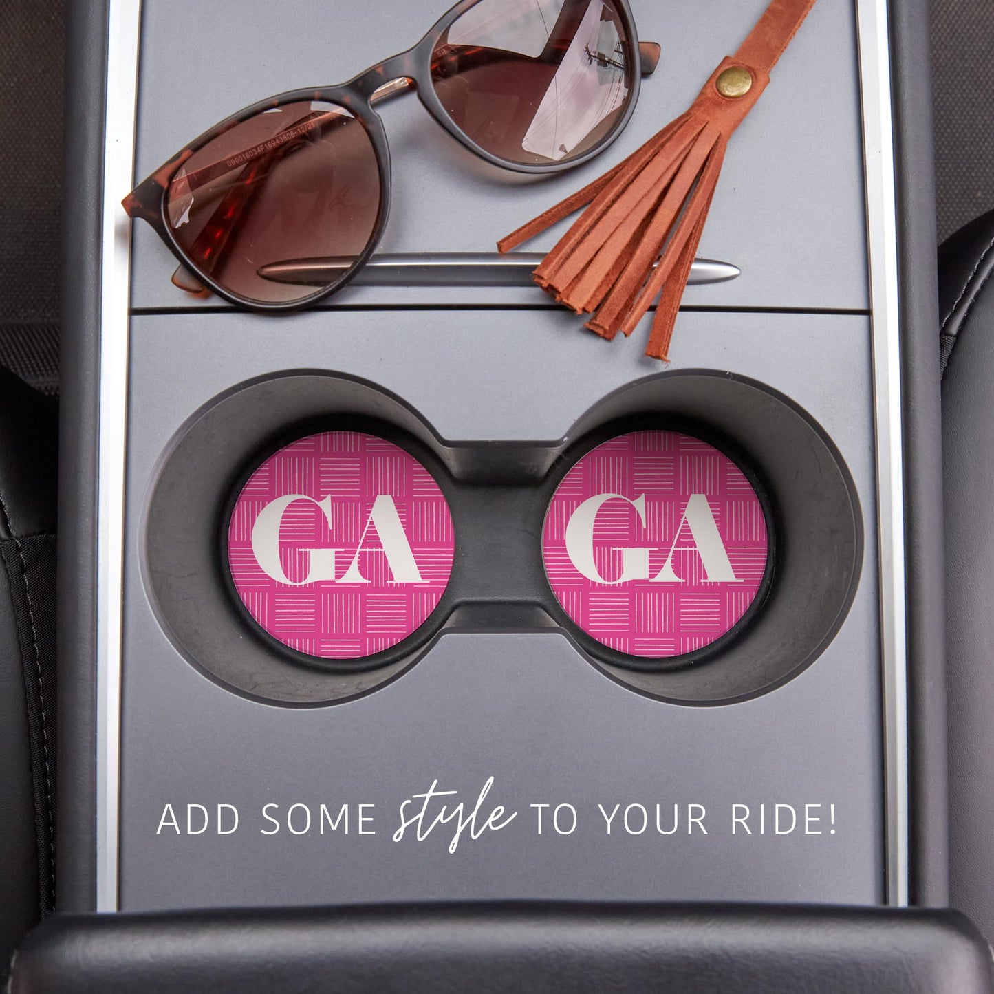 Bright Modern Abbreviated on Pink Georgia