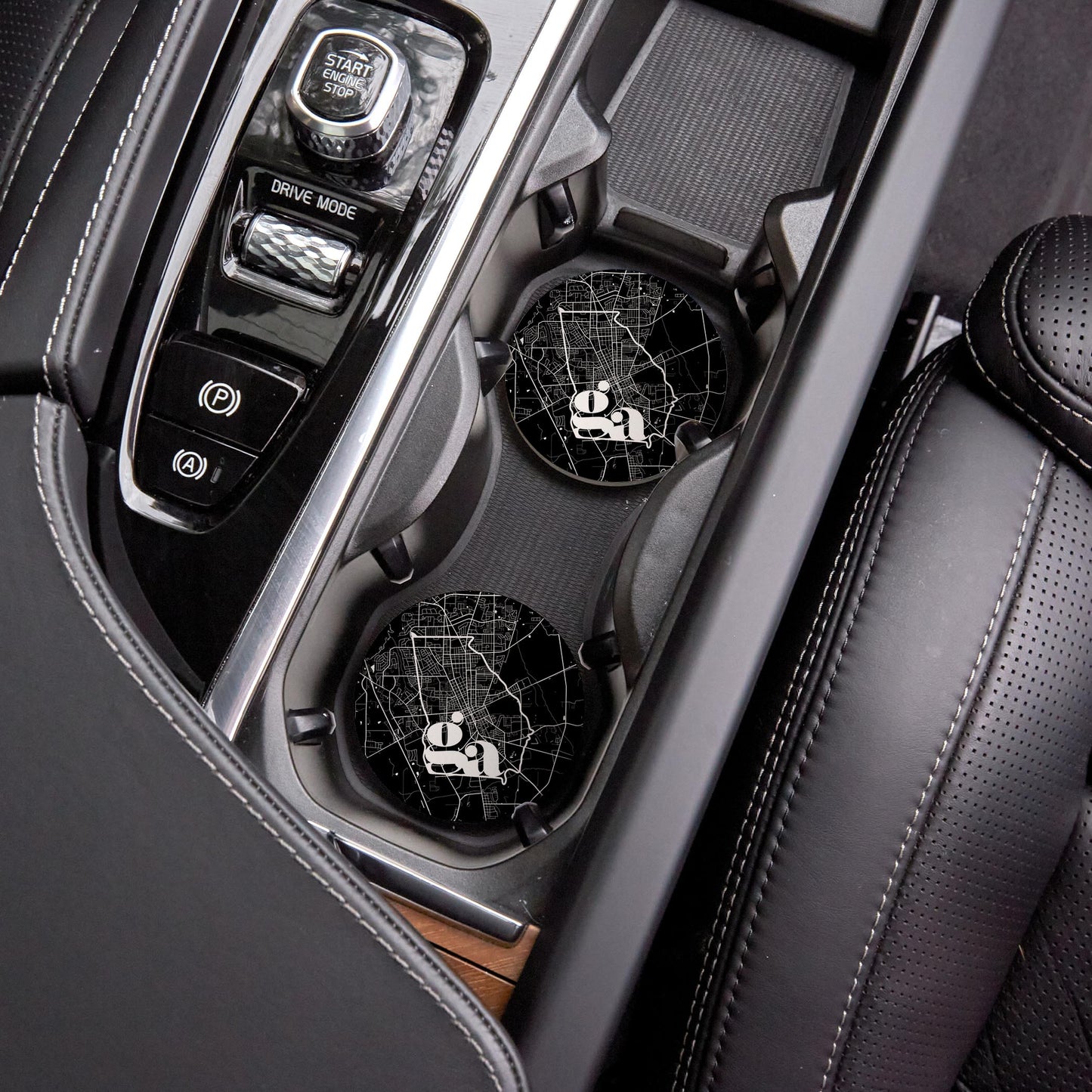 Black and White Map Black Georgia Valdosta