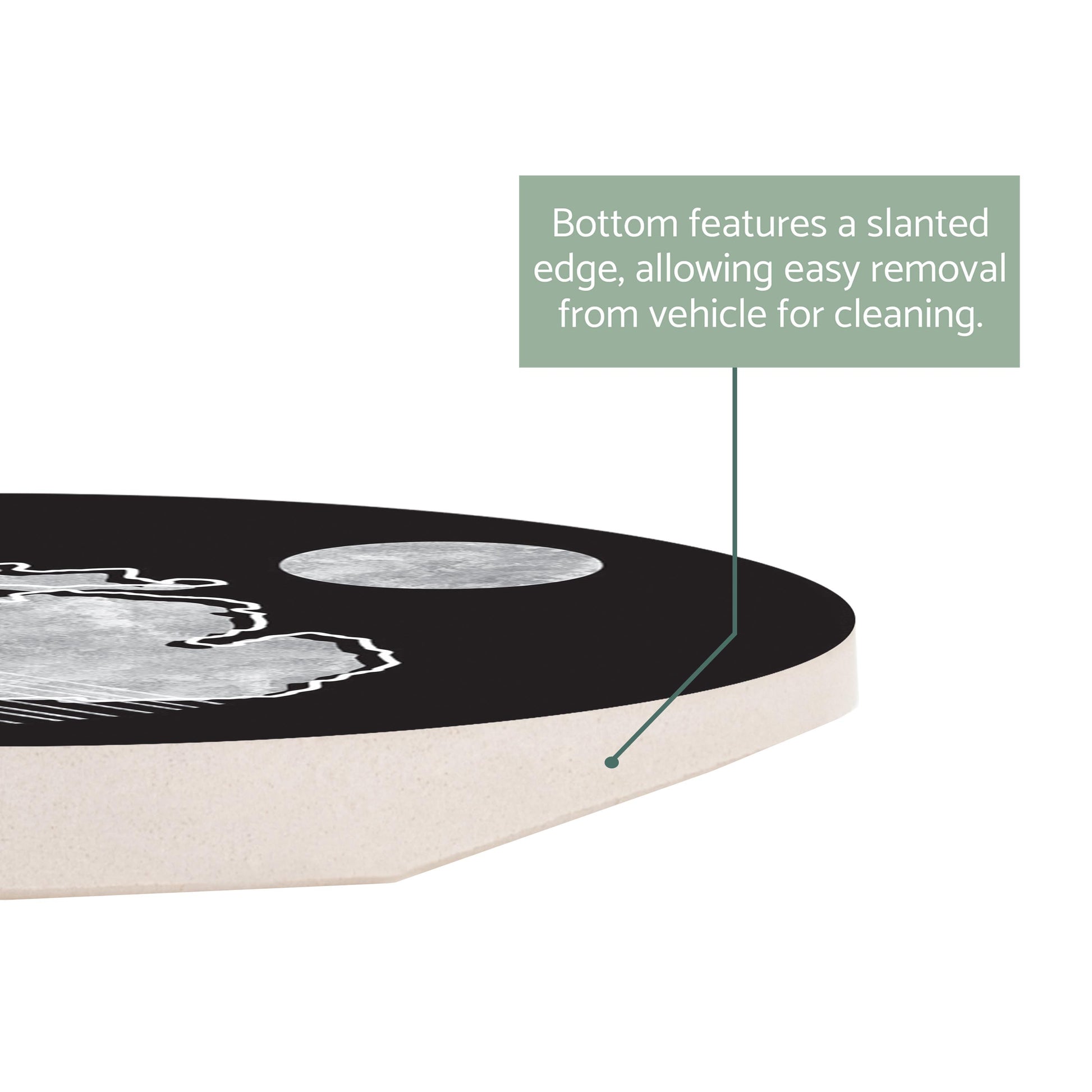 Car Coaster-Black and White Geometric on Black Michigan -2