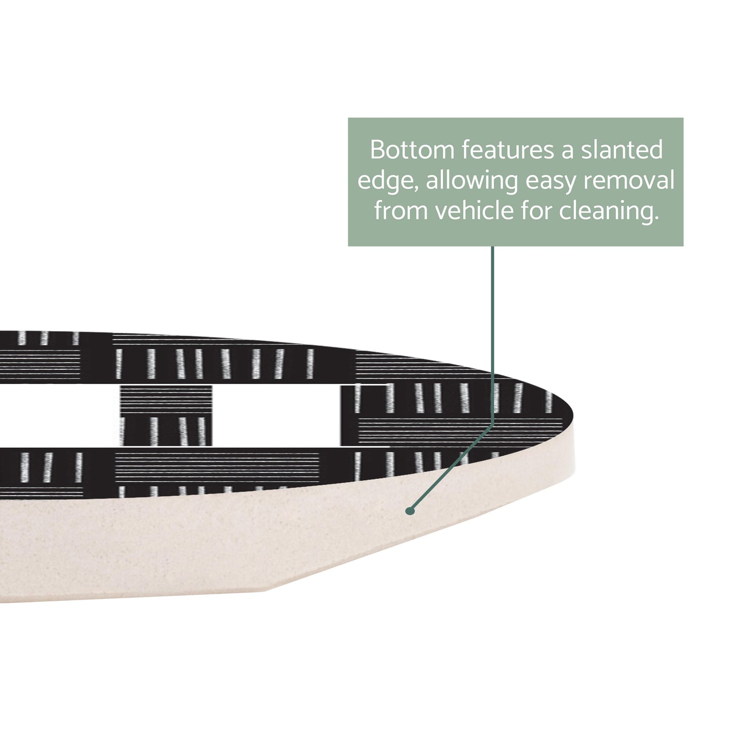 Car Coaster-Black and White Abbreviated on Black Michigan -2