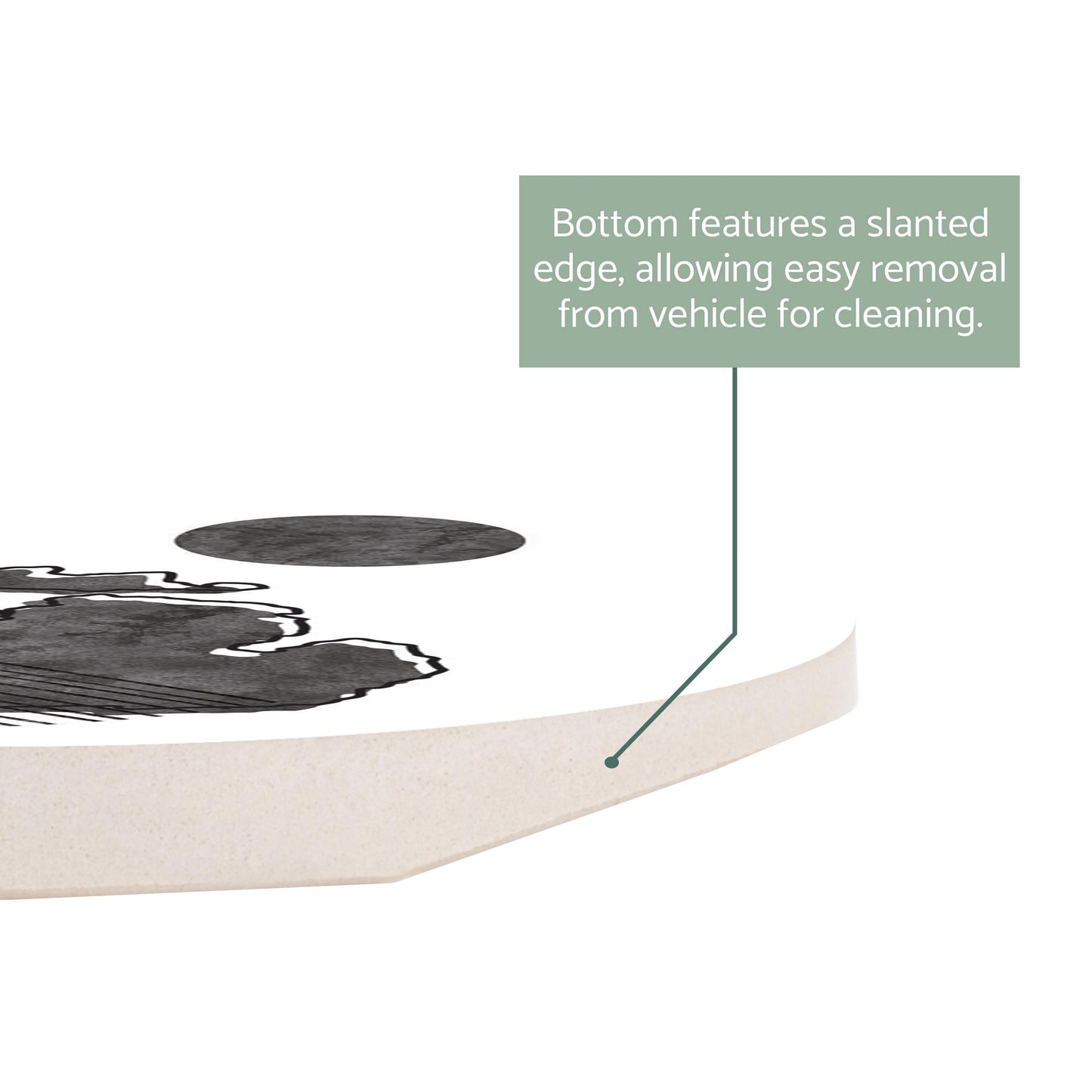 Car Coaster-Black and White Geometric on White Michigan -2