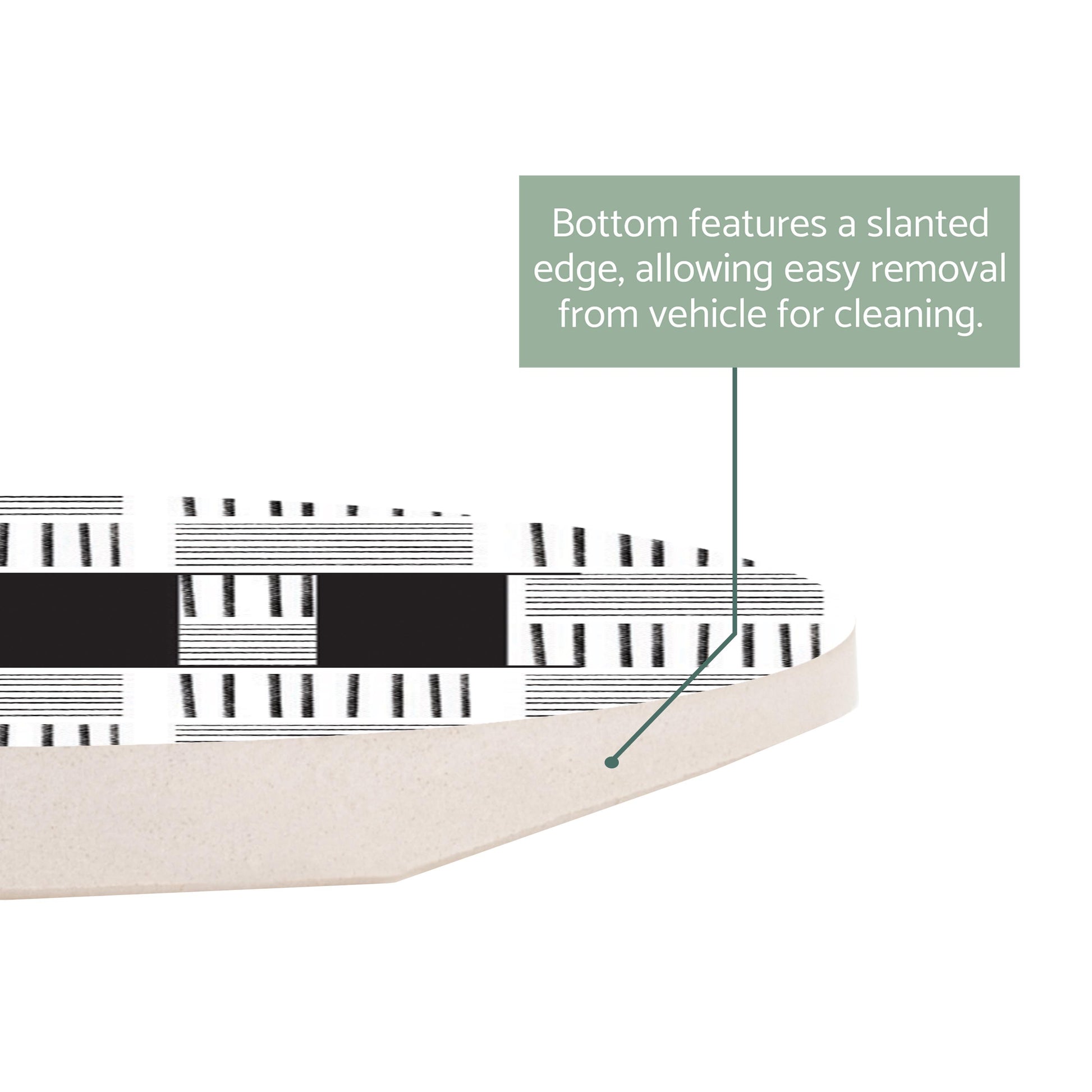 Car Coaster-Black and White Abbreviated on White Michigan -2