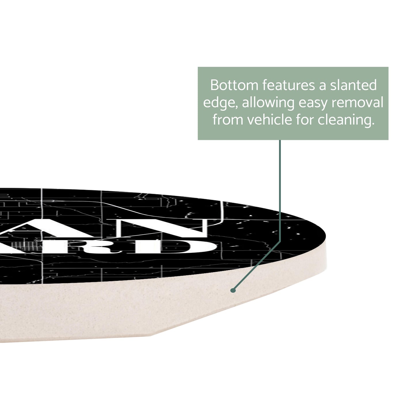 Car Coaster-Blanchard OK Black Map