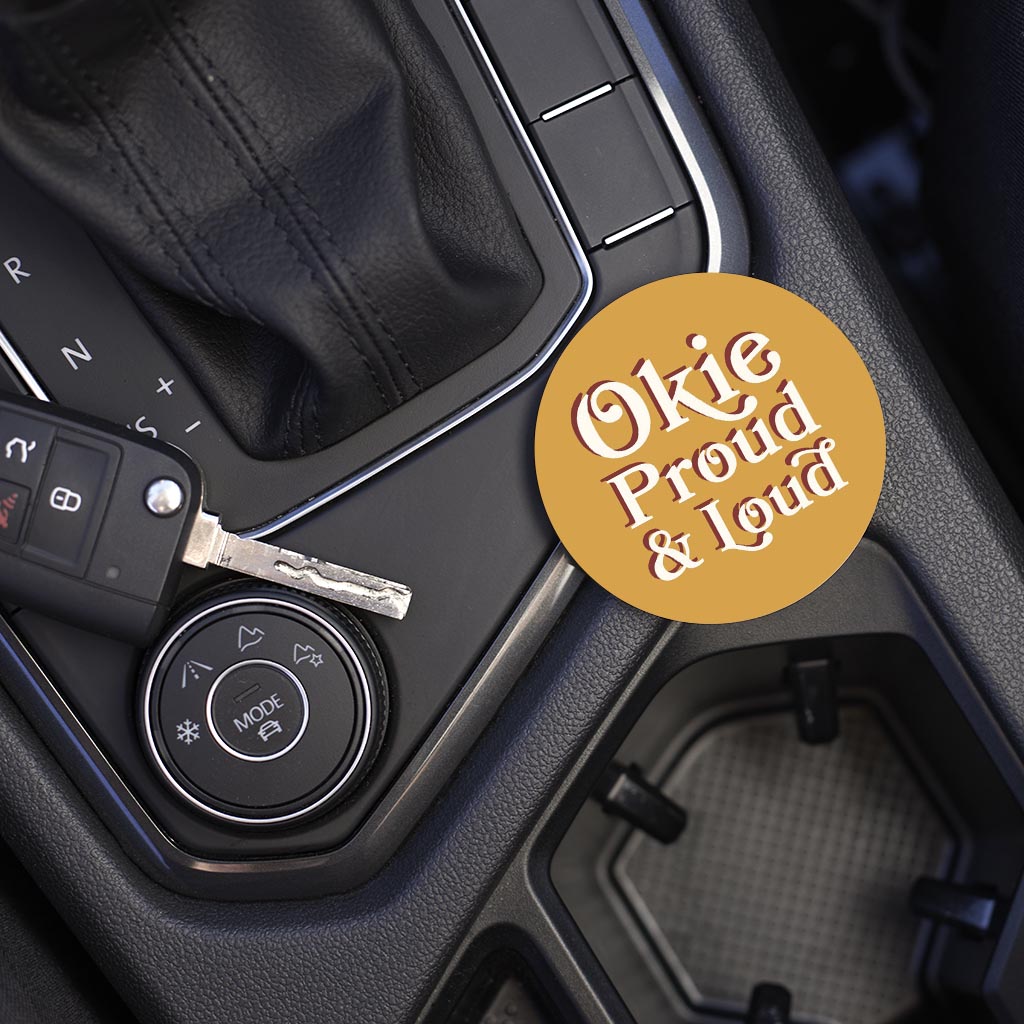 Car Coaster-Okie Loud And Proud