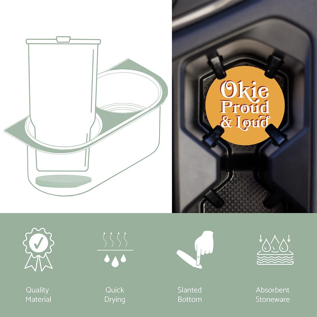 Car Coaster-Okie Loud And Proud