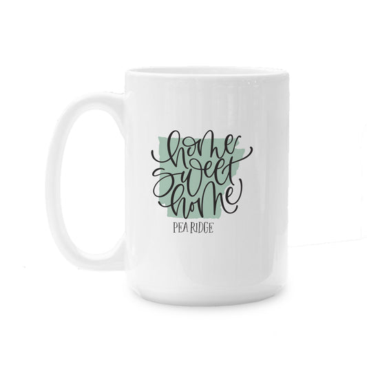 15oz Coffee Mug White-Home Sweet Home Pea Ridge Arkansas -0