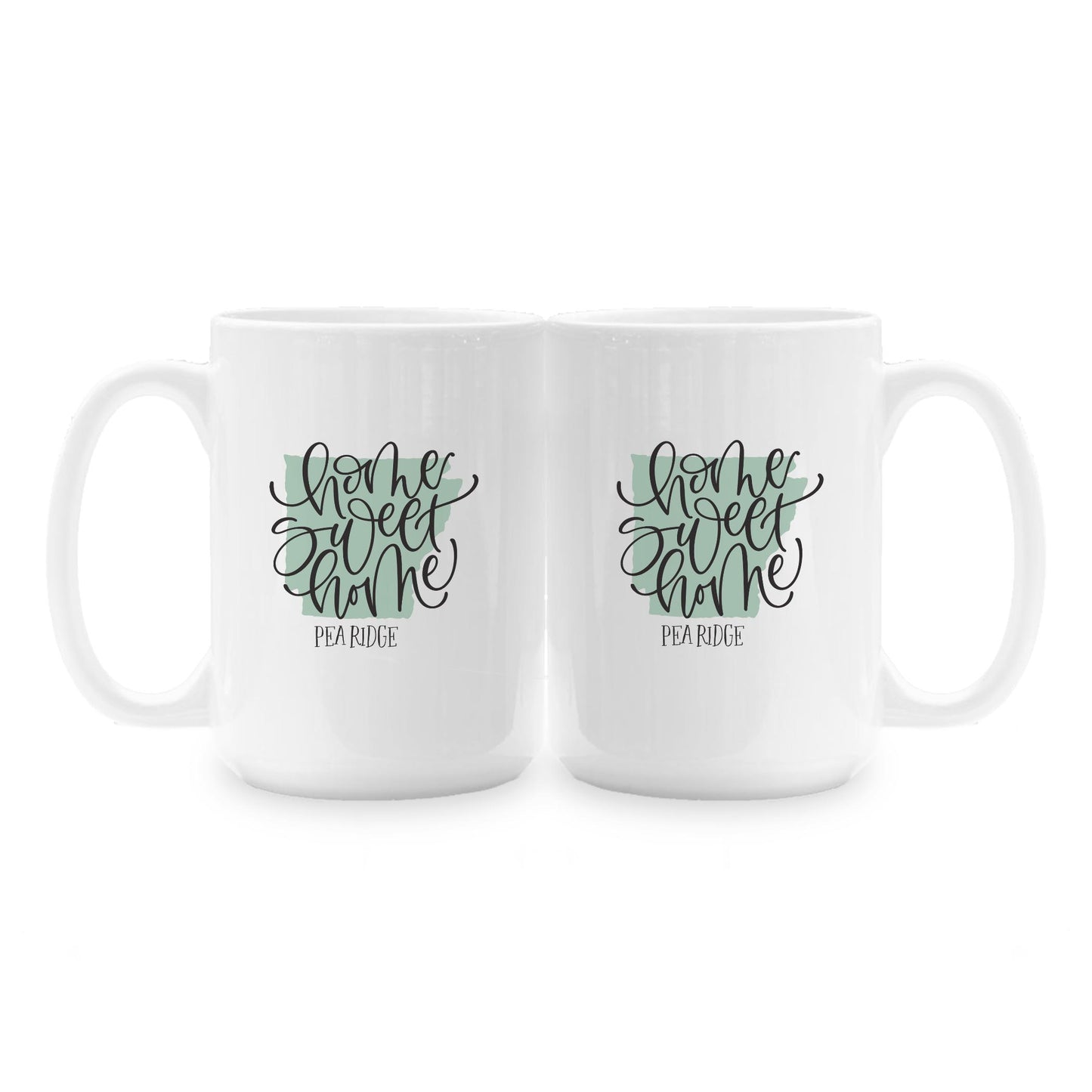 15oz Coffee Mug White-Home Sweet Home Pea Ridge Arkansas -1