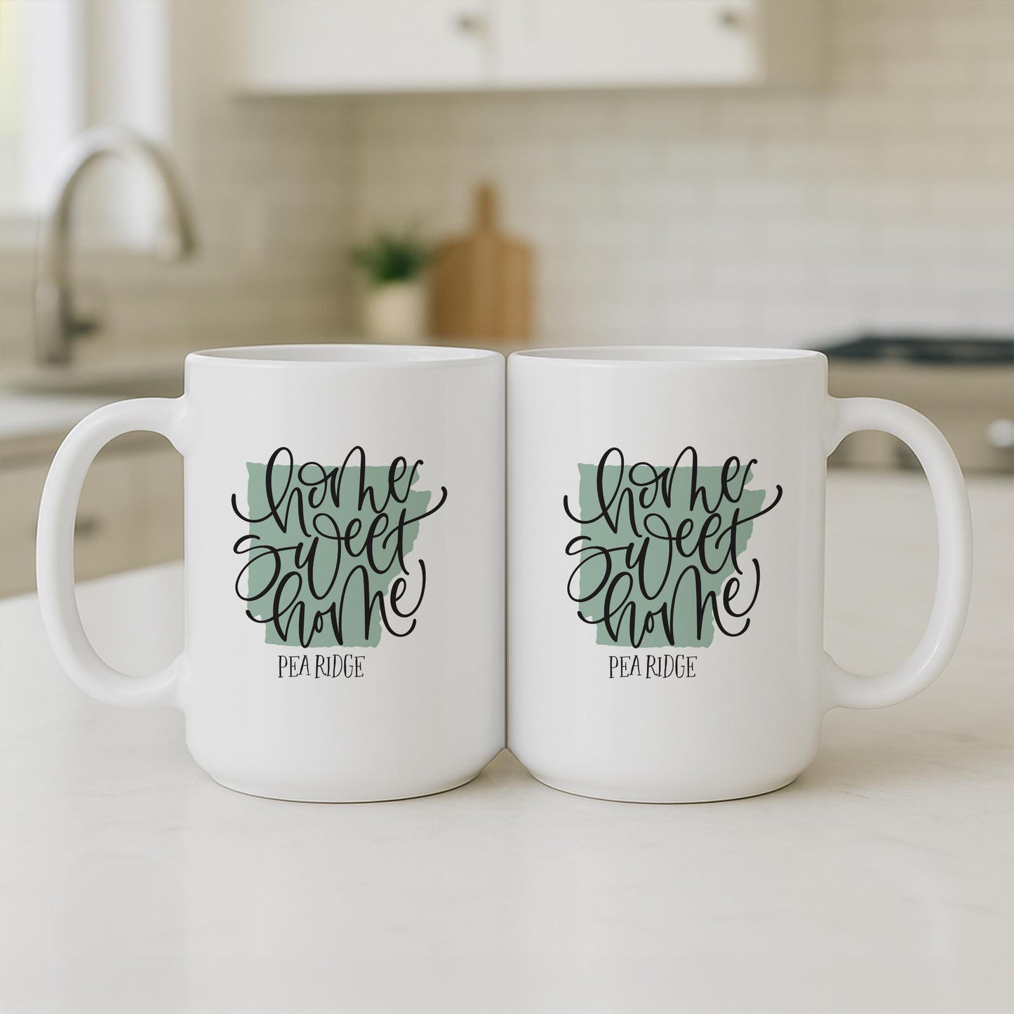 15oz Coffee Mug White-Home Sweet Home Pea Ridge Arkansas -3