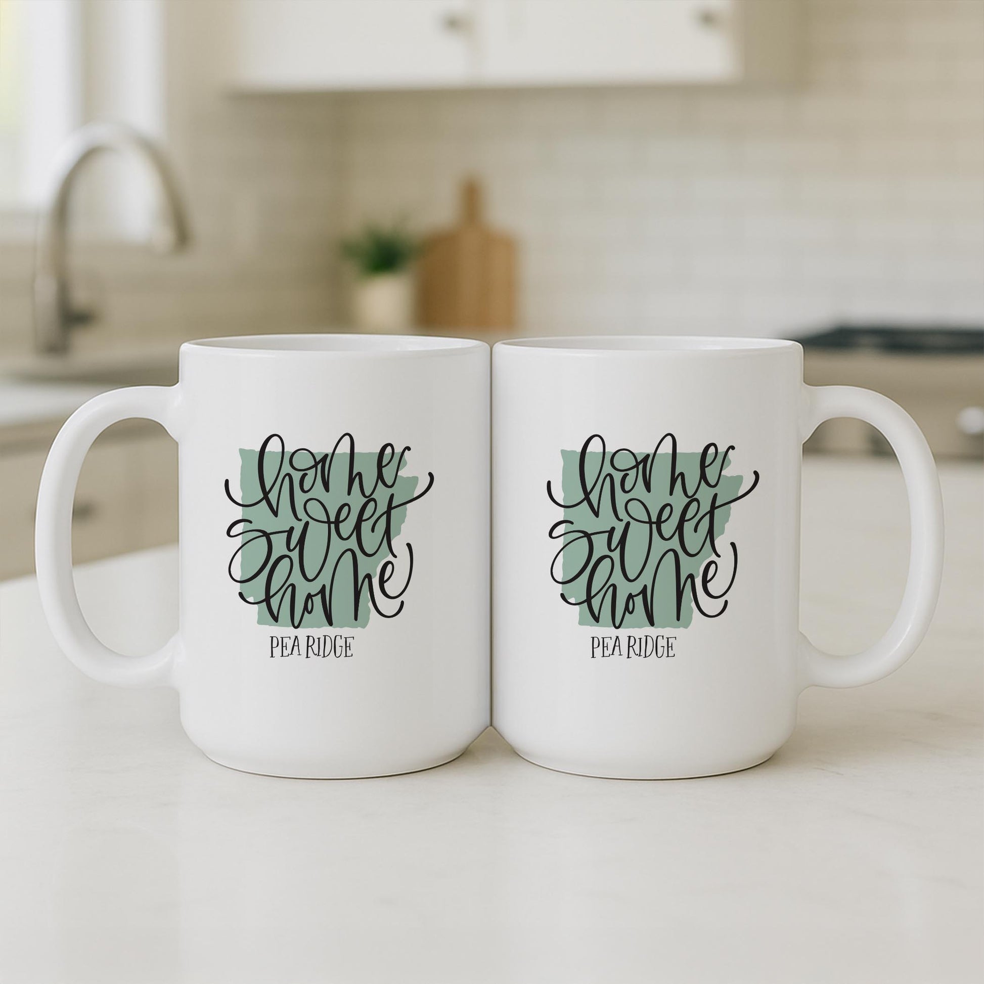 15oz Coffee Mug White-Home Sweet Home Pea Ridge Arkansas -3