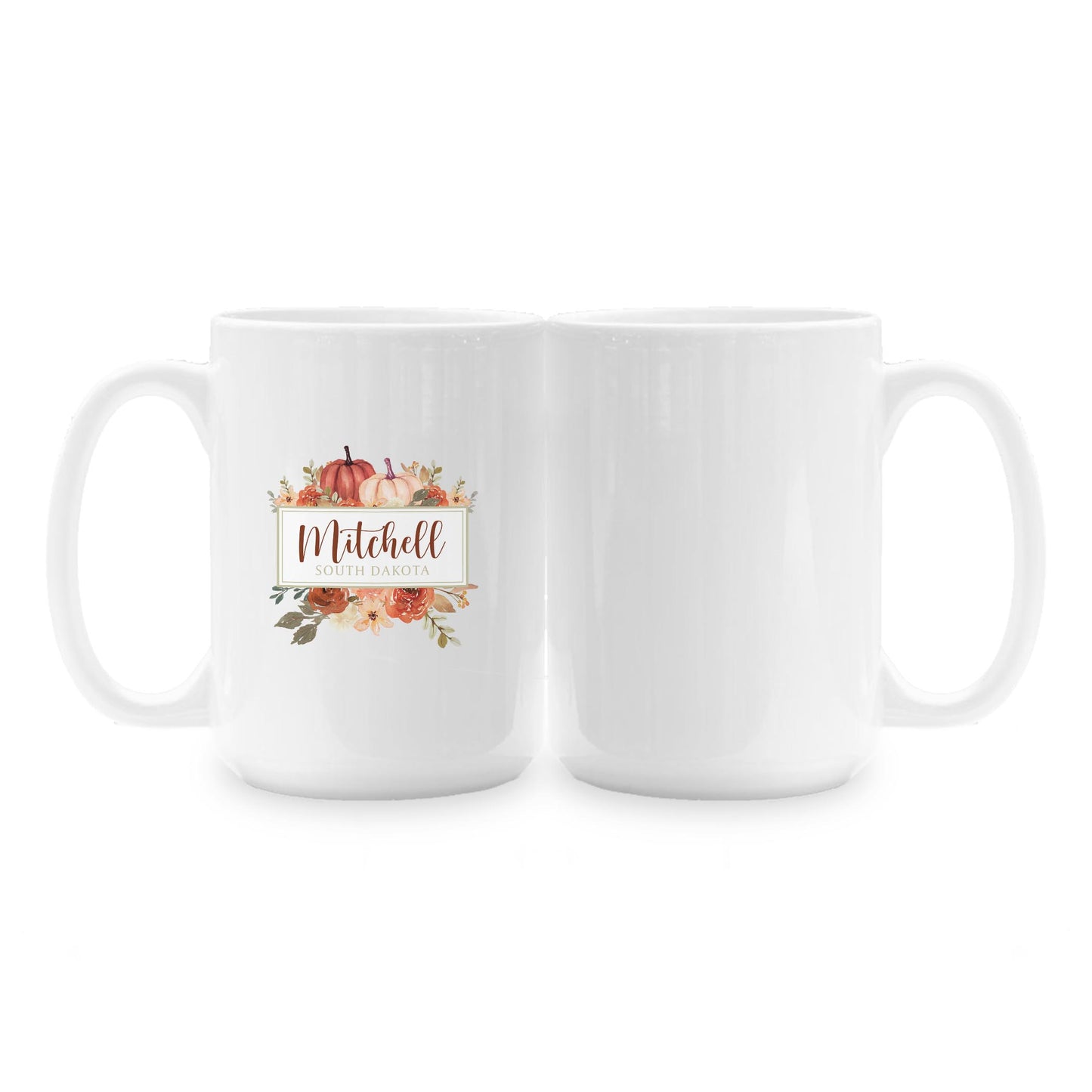 15oz Coffee Mug White-Fall & Harvest Mitchell South Dakota