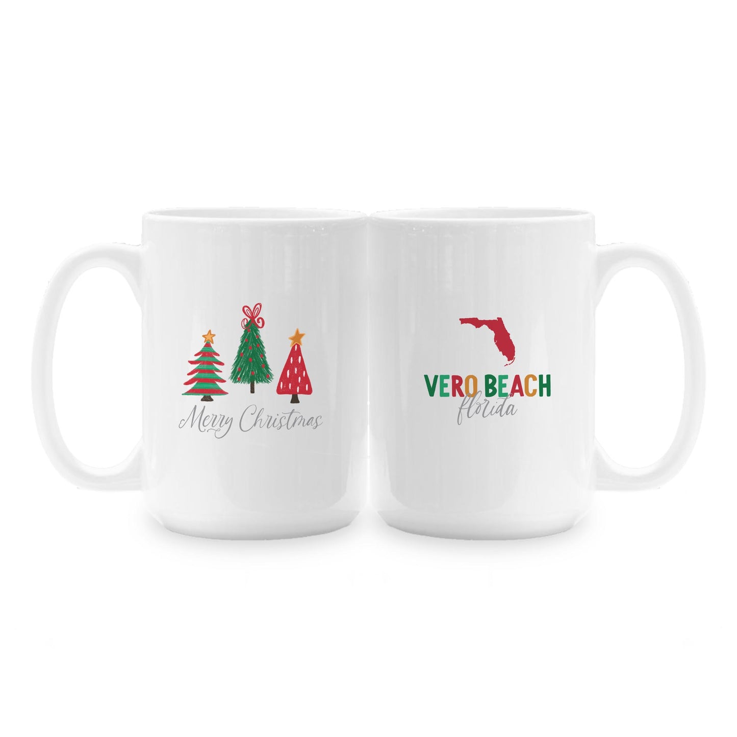 15oz Coffee Mug White-Whimsy Traditional Vero Beach Florida -1
