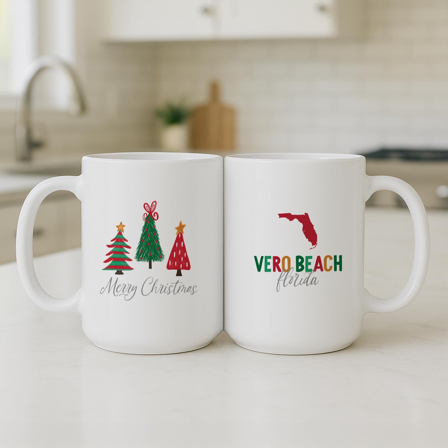 15oz Coffee Mug White-Whimsy Traditional Vero Beach Florida -3