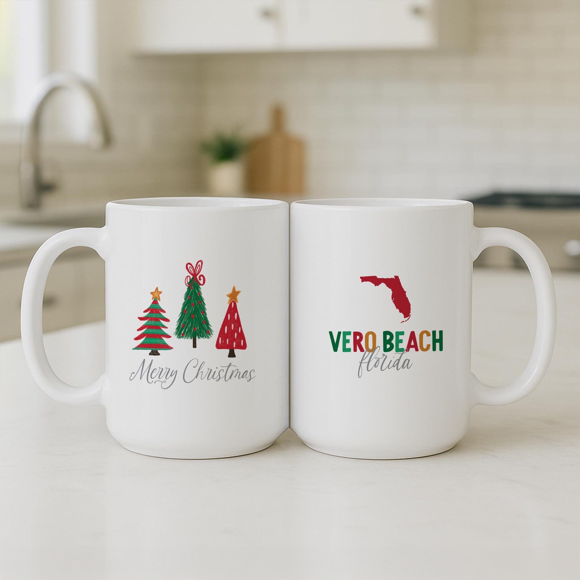 15oz Coffee Mug White-Whimsy Traditional Vero Beach Florida -3