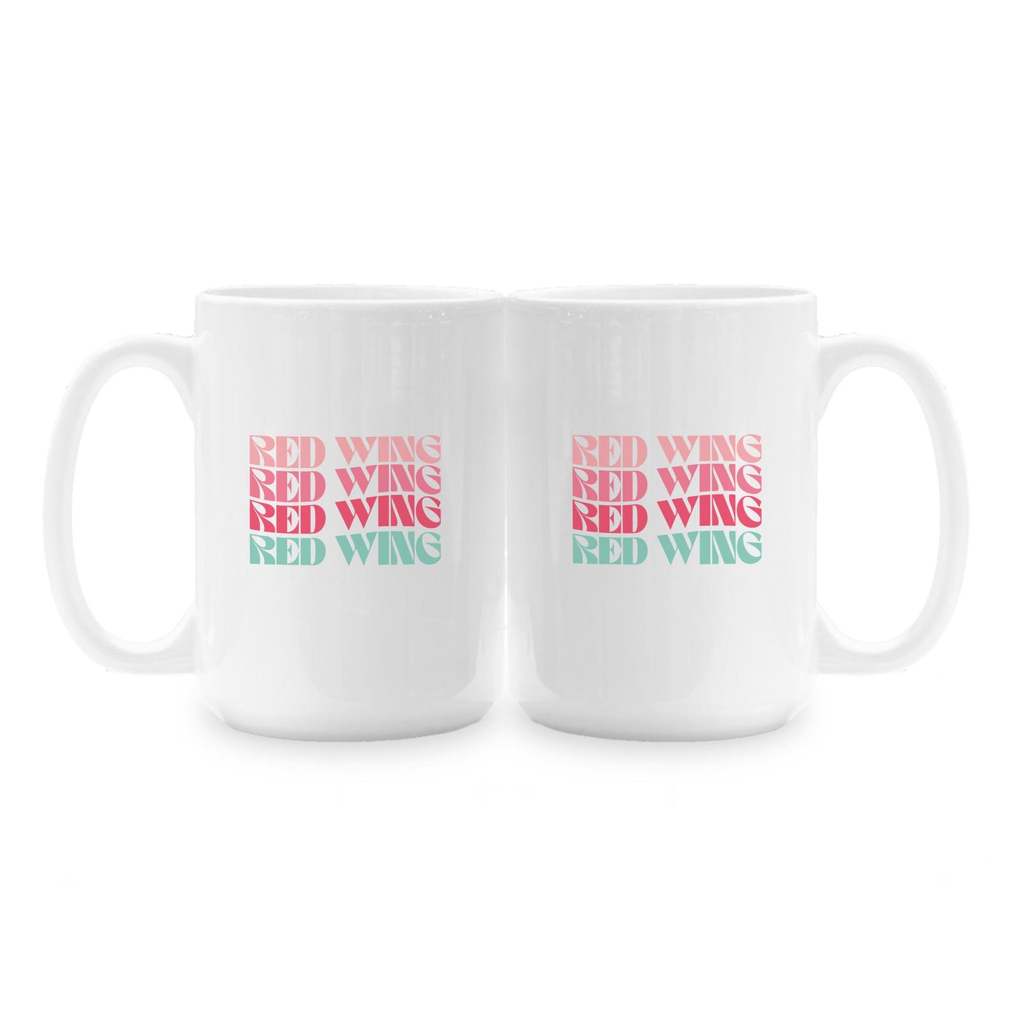 15oz Coffee Mug White-Retro Wave Red Wing Minnesota -1