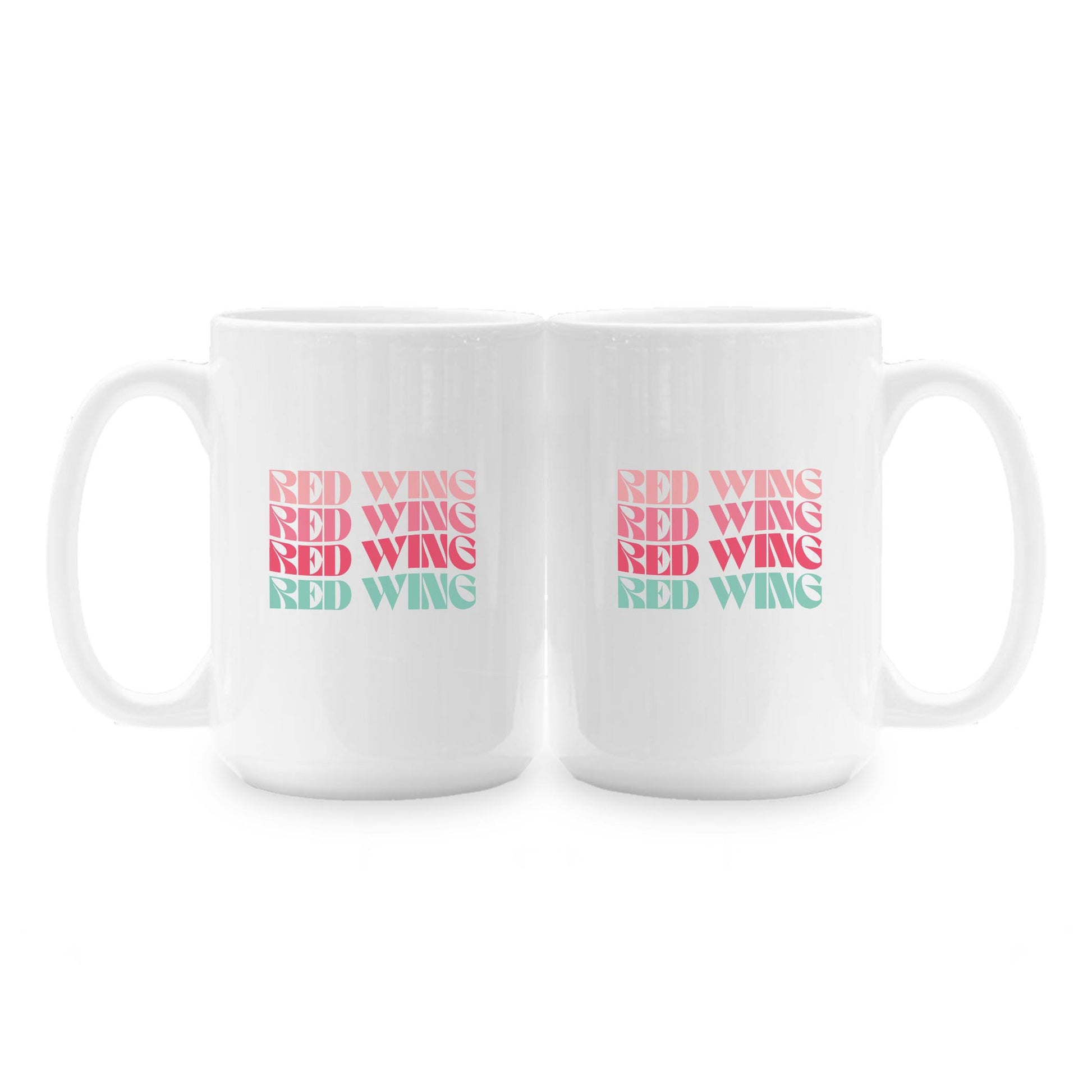 15oz Coffee Mug White-Retro Wave Red Wing Minnesota -1