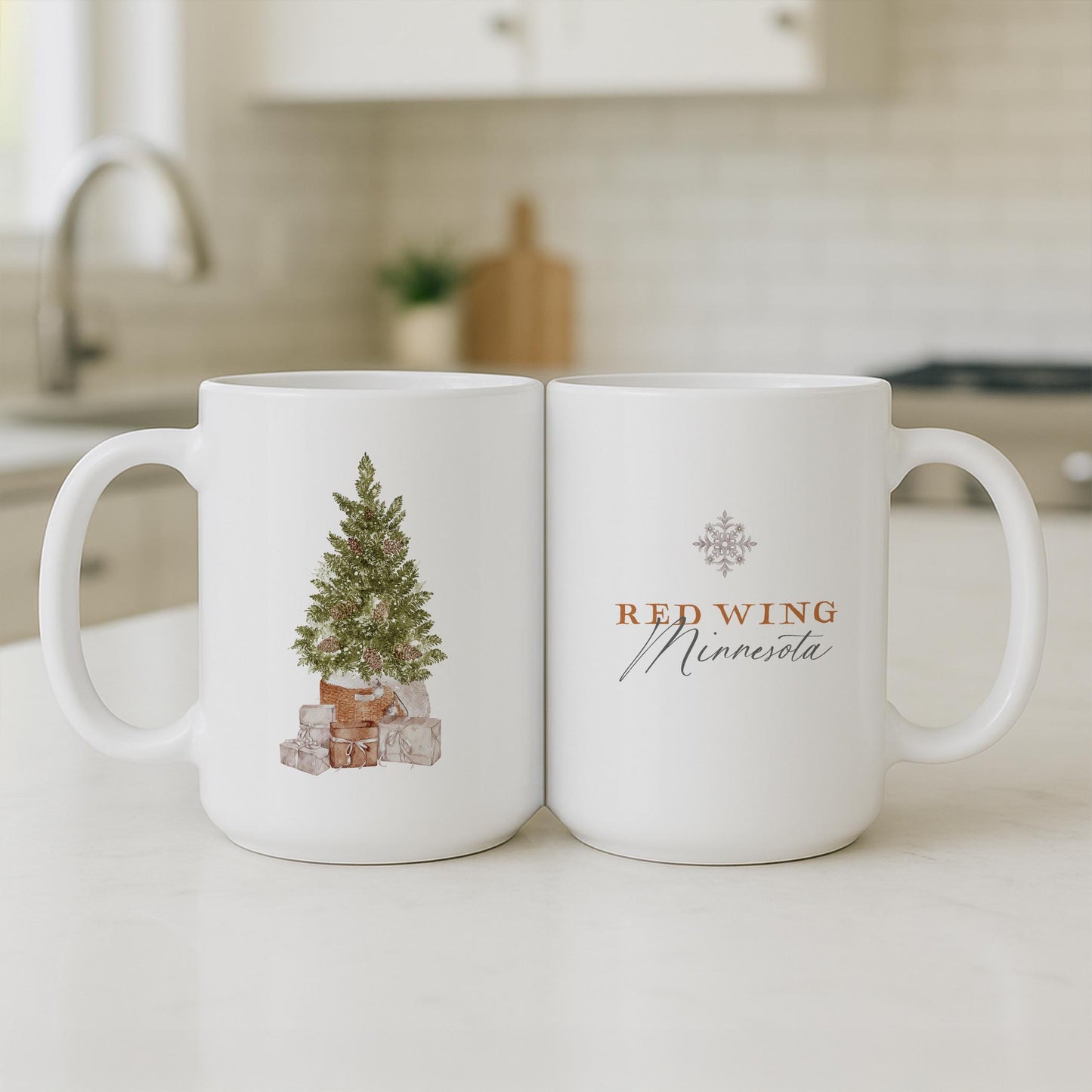 15oz Coffee Mug White-Cottage Tree Red Wing Minnesota -3