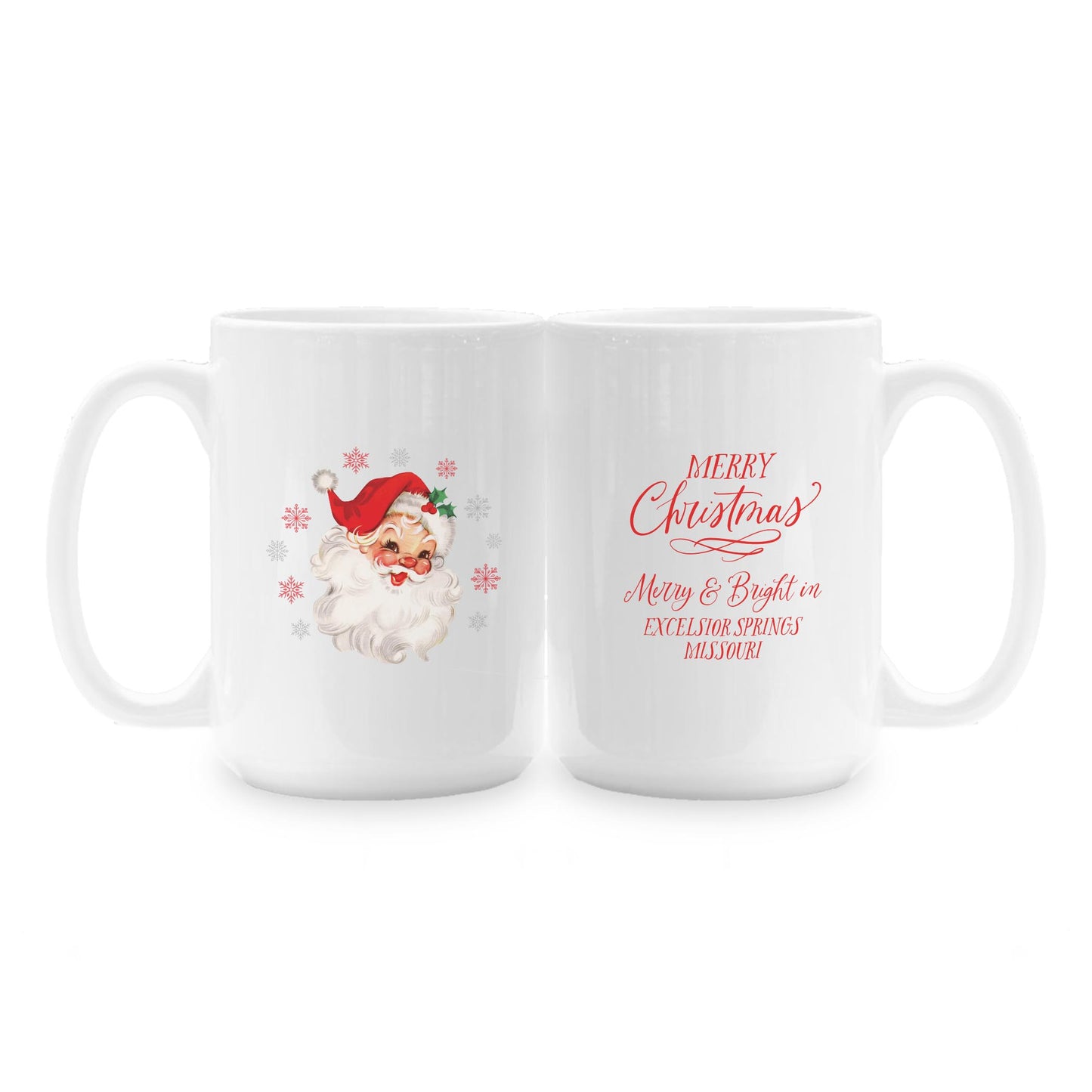15oz Coffee Mug White-Classic Santa Excelsior Springs Missouri -1