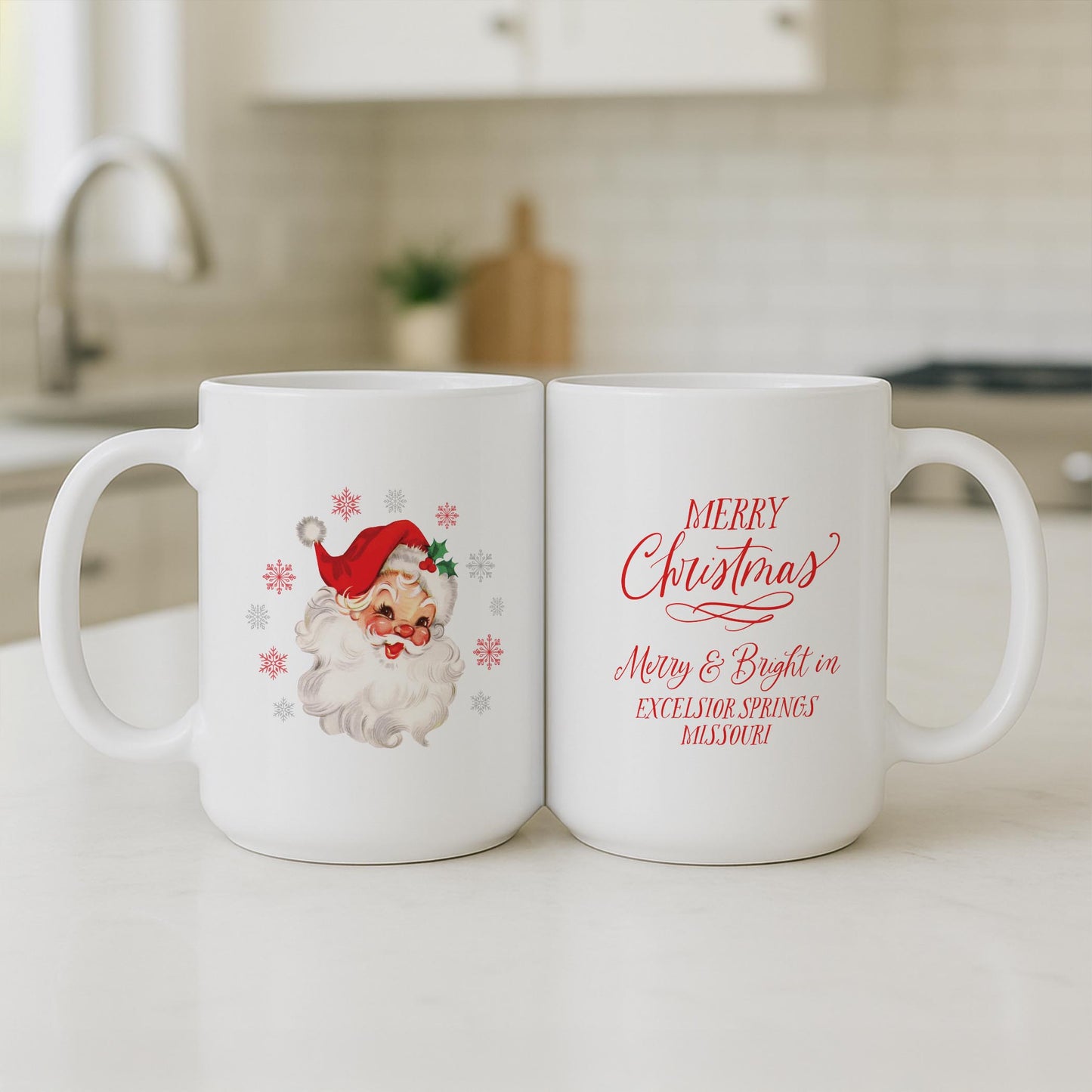 15oz Coffee Mug White-Classic Santa Excelsior Springs Missouri -3