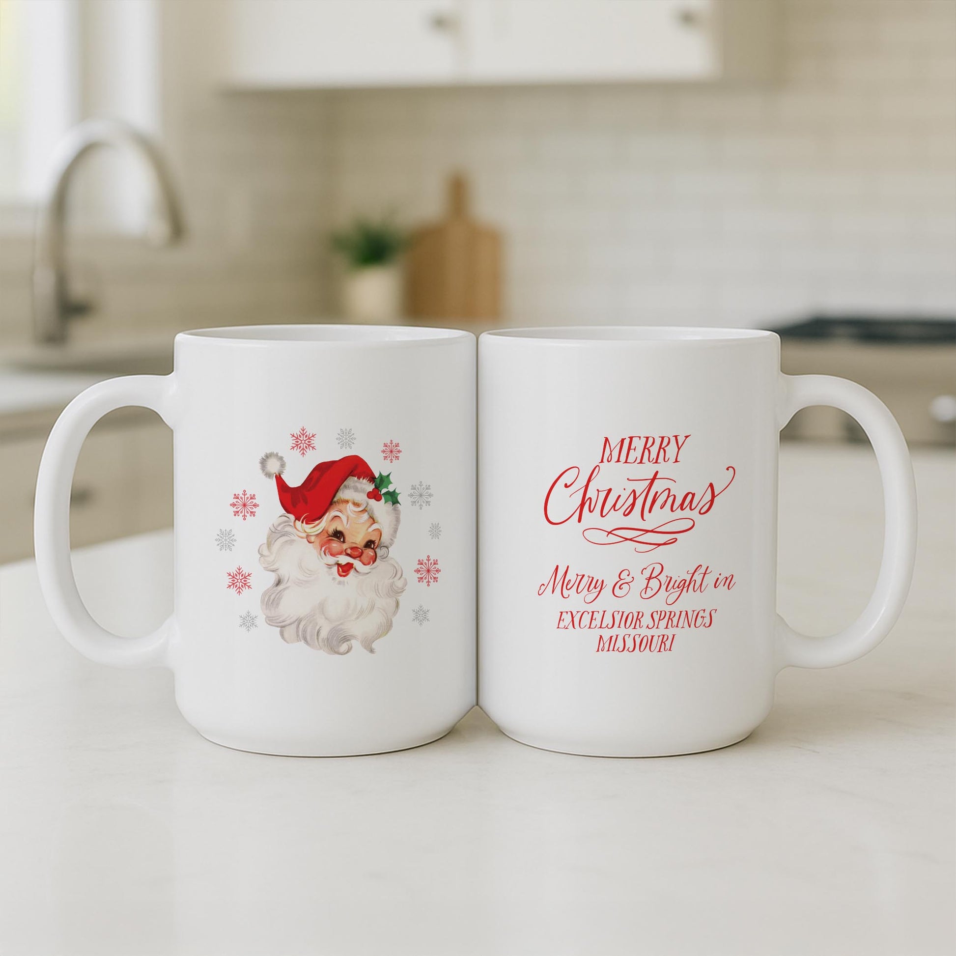 15oz Coffee Mug White-Classic Santa Excelsior Springs Missouri -3