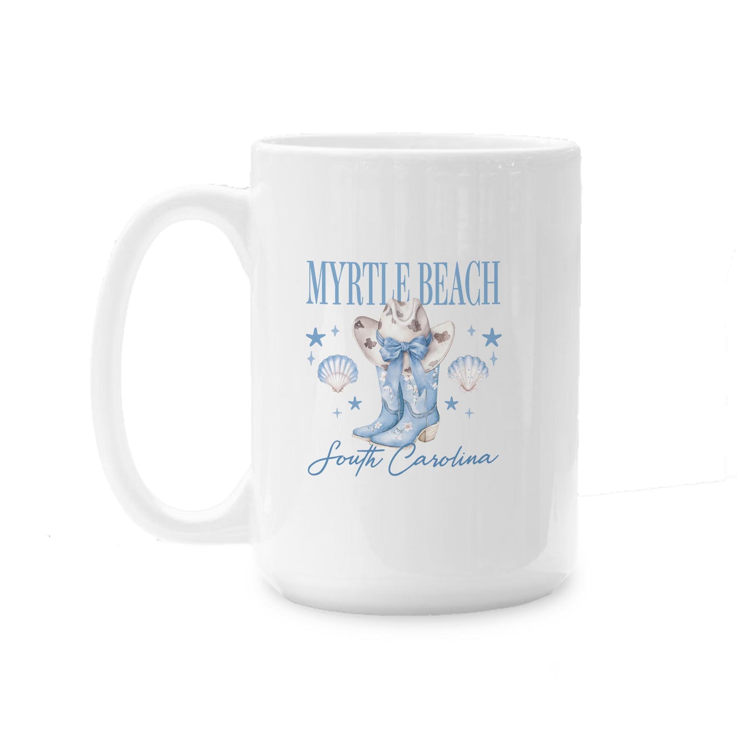 15oz Coffee Mug White-Love+Local Coastal Cowgirl -0