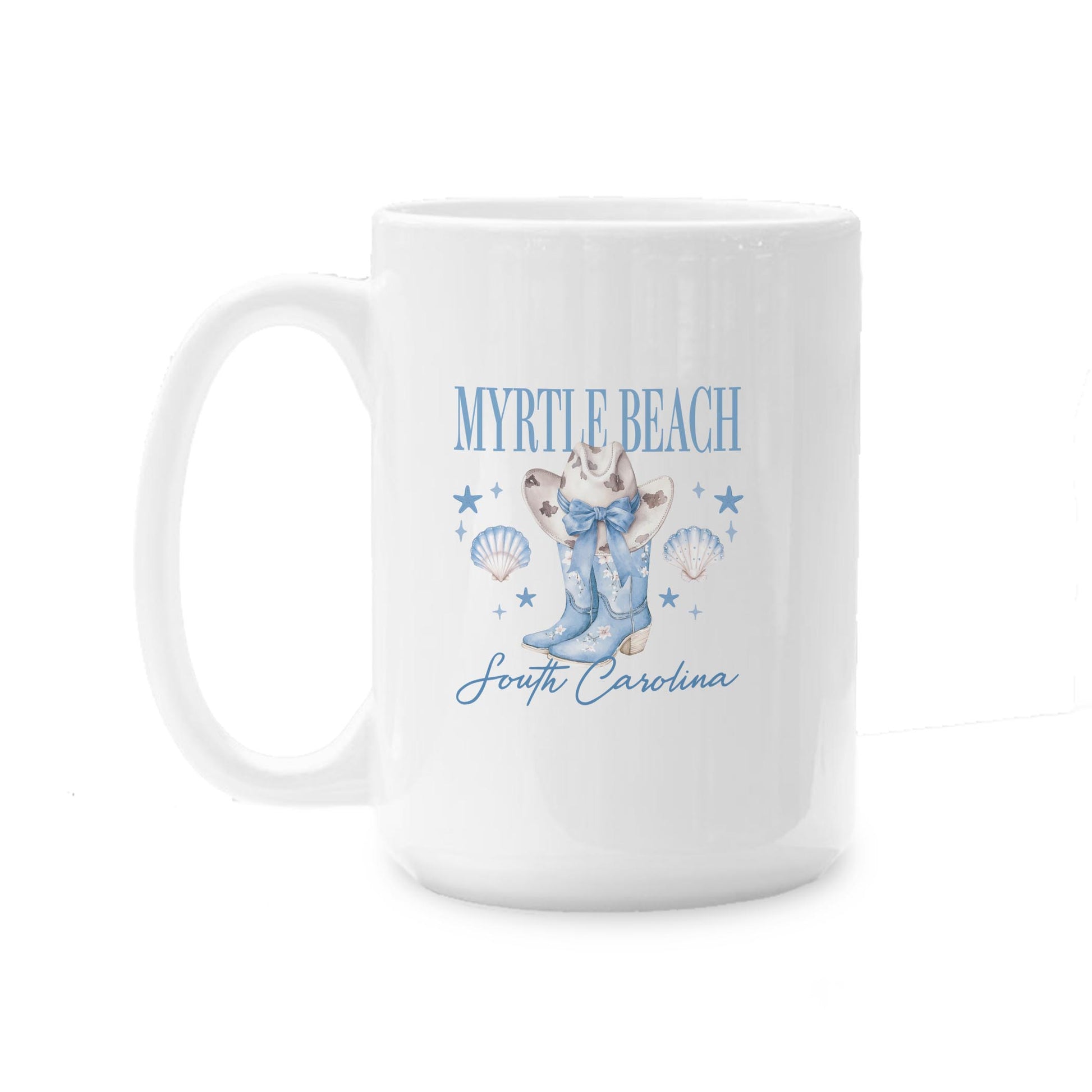 15oz Coffee Mug White-Love+Local Coastal Cowgirl -0