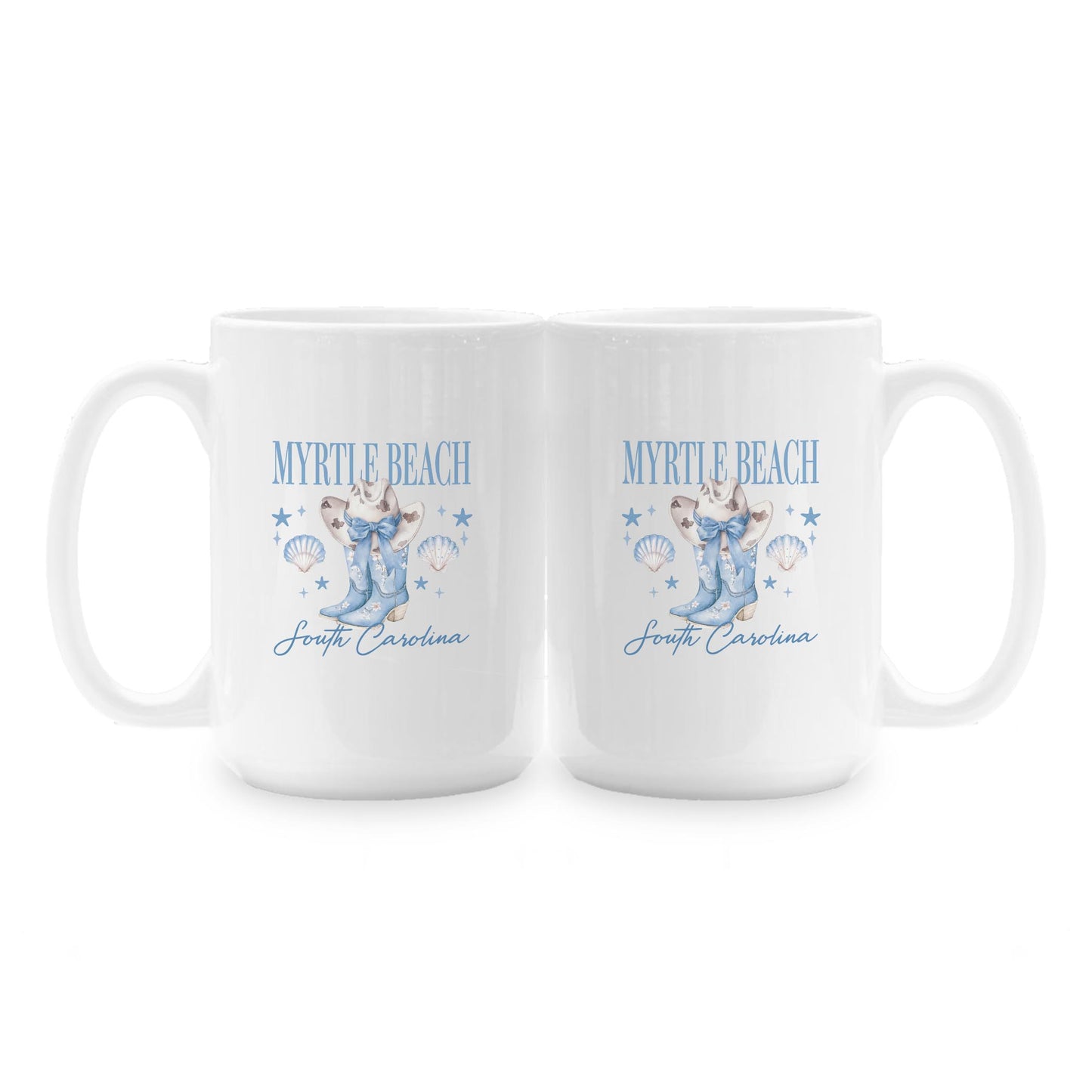 15oz Coffee Mug White-Love+Local Coastal Cowgirl -1