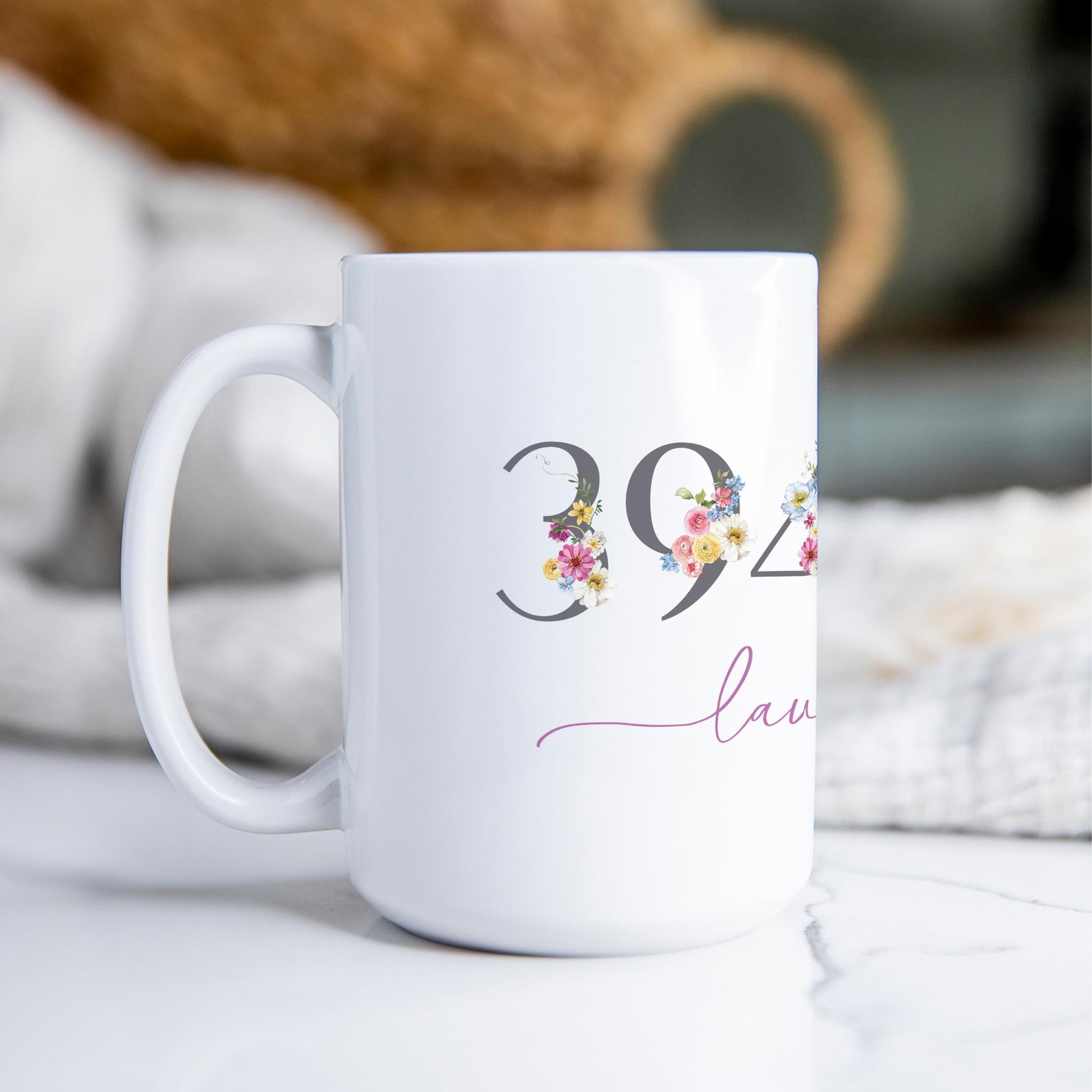 15oz Coffee Mug White-Love+Local Fantasy Garden Zip -2